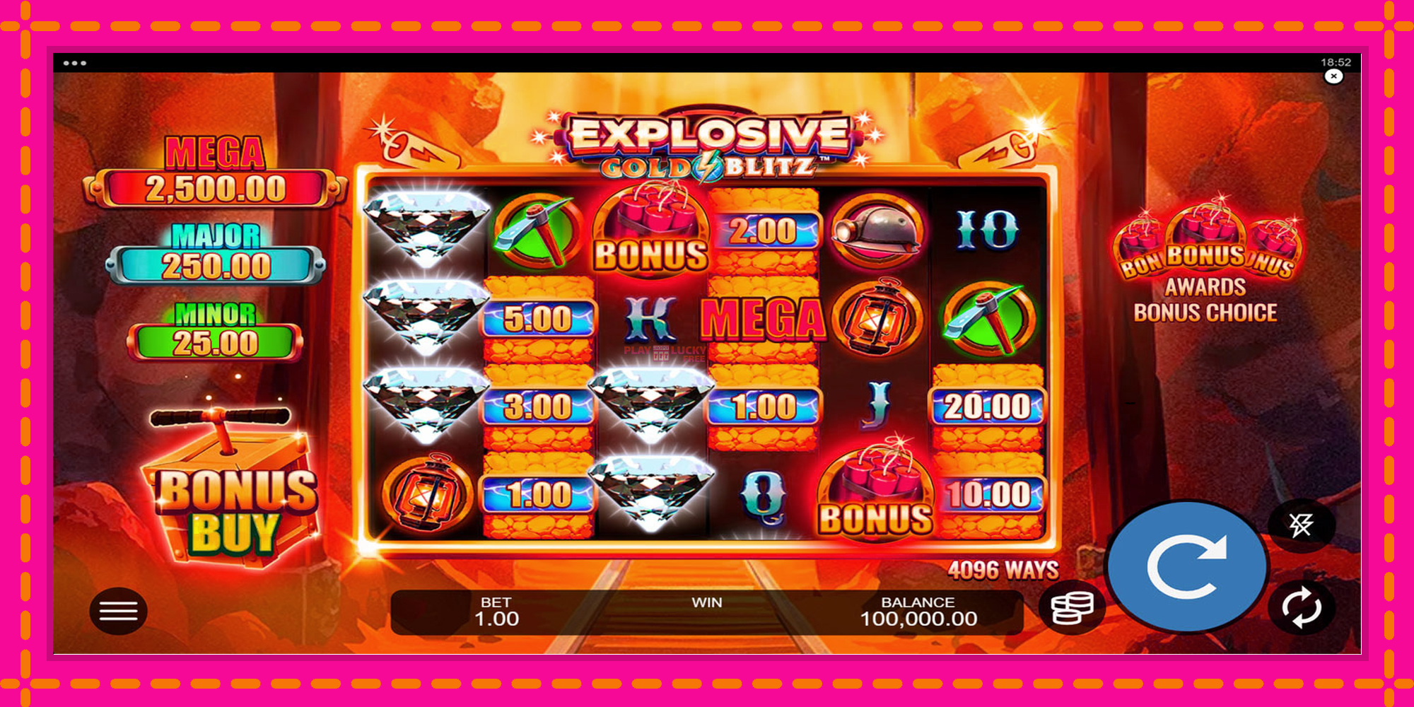 Безплатна игра в Explosive Gold Blitz без регистрация, картина 1