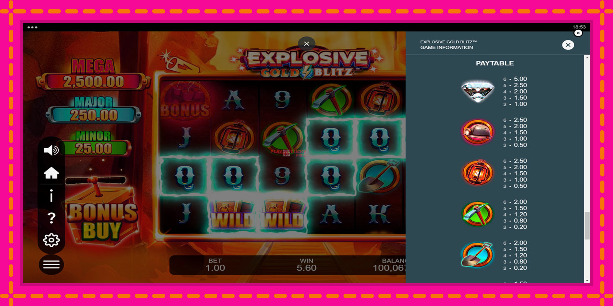 Безплатна игра в Explosive Gold Blitz без регистрация, картина 6