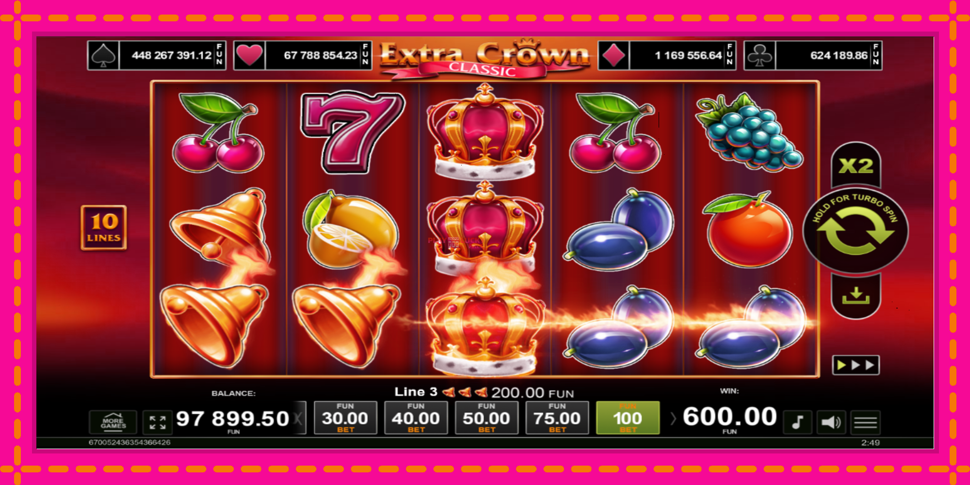 Безплатна игра в Extra Crown Classic без регистрация, картина 2