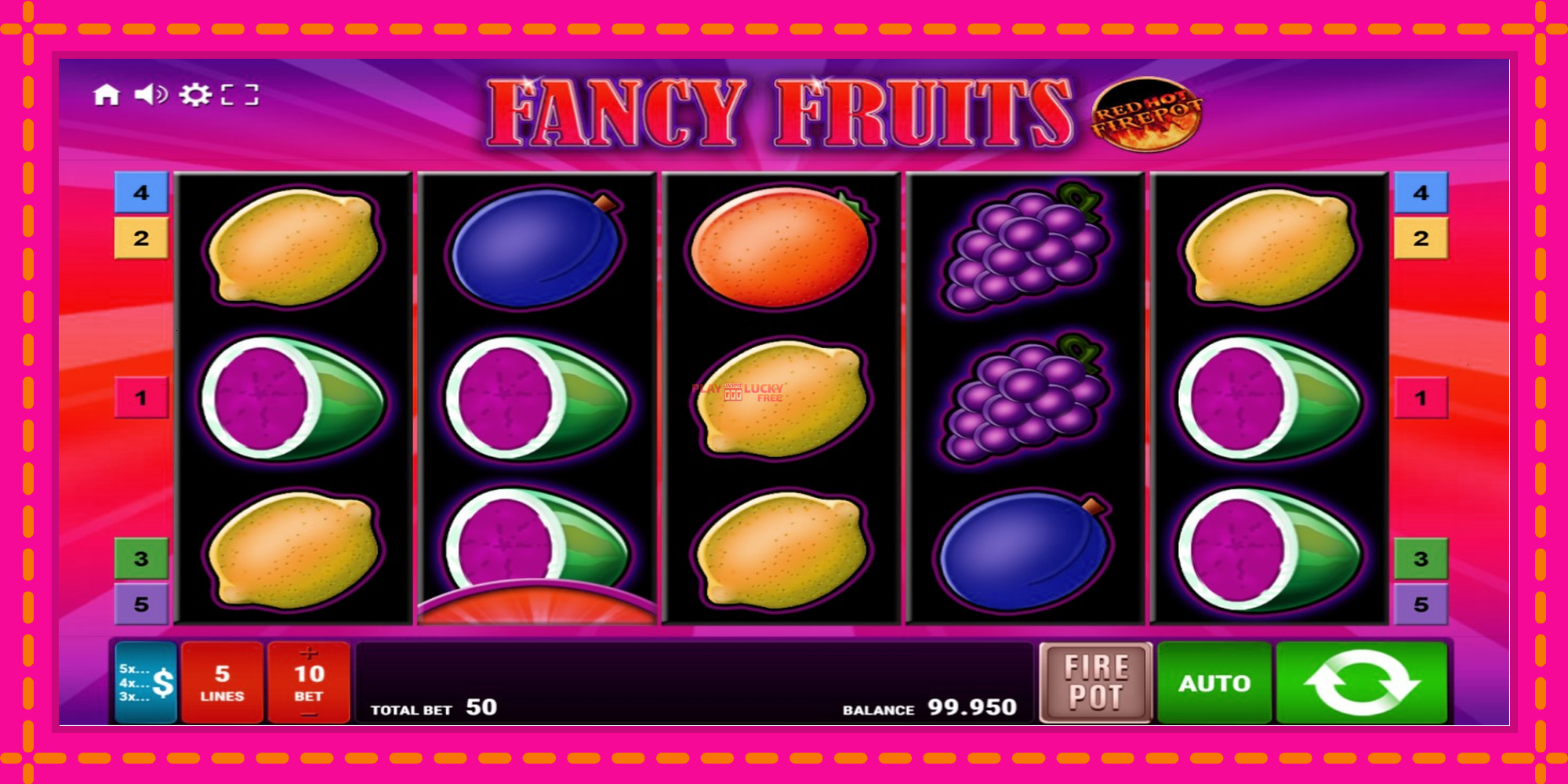 Безплатна игра в Fancy Fruits Red Hot Firepot без регистрация, картина 1