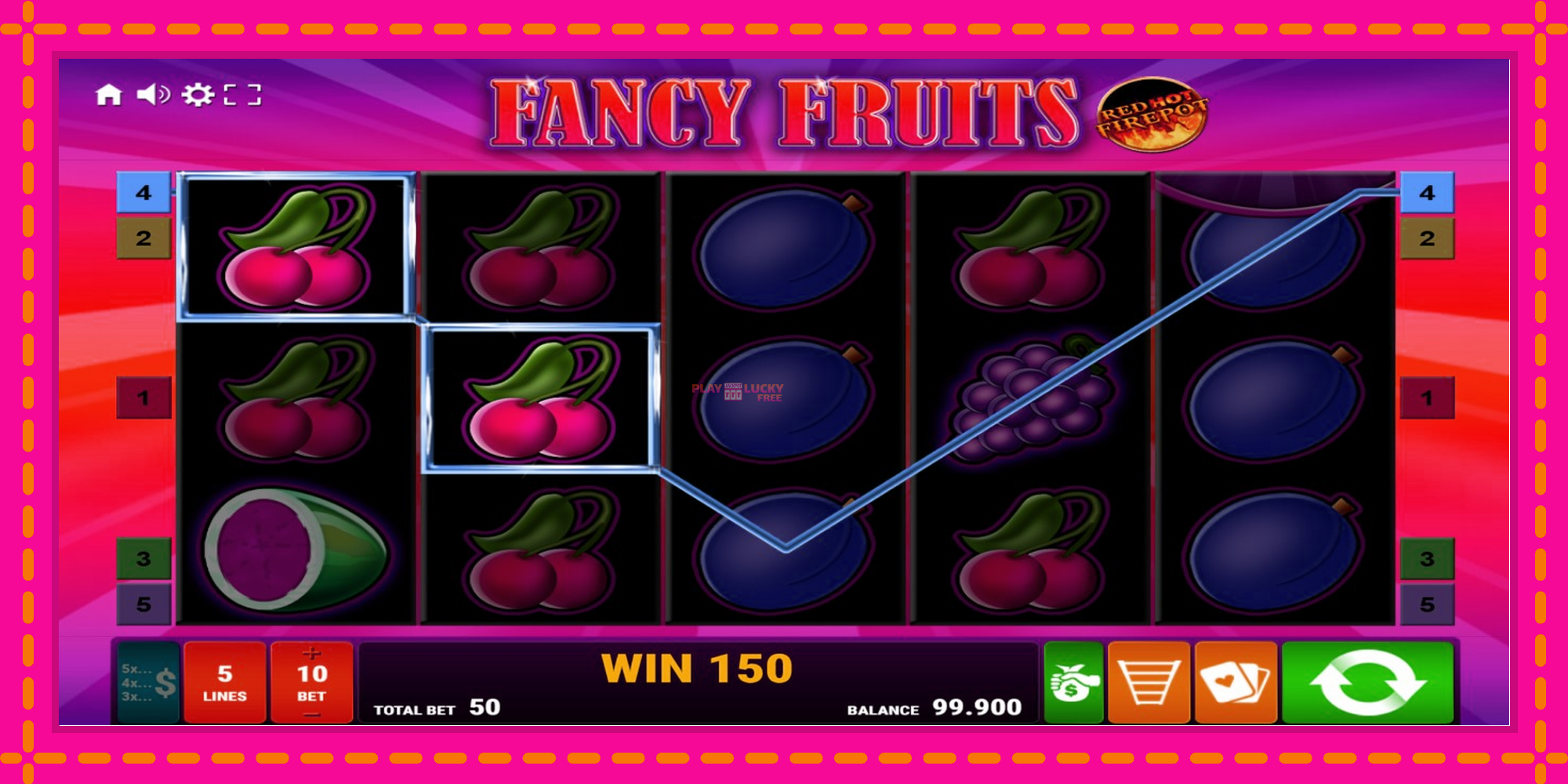 Безплатна игра в Fancy Fruits Red Hot Firepot без регистрация, картина 2