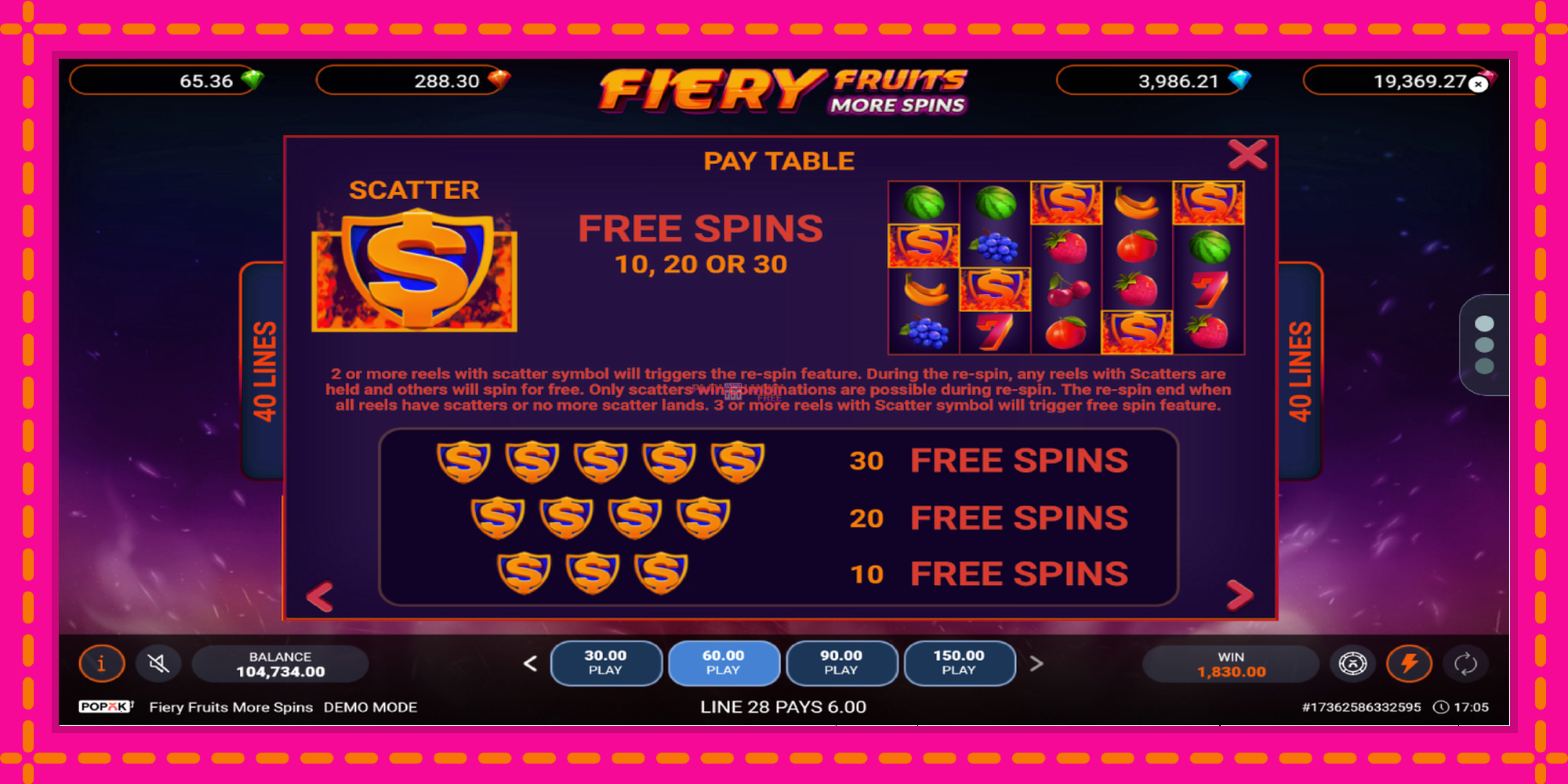 Безплатна игра в Fiery Fruits More Spins без регистрация, картина 6