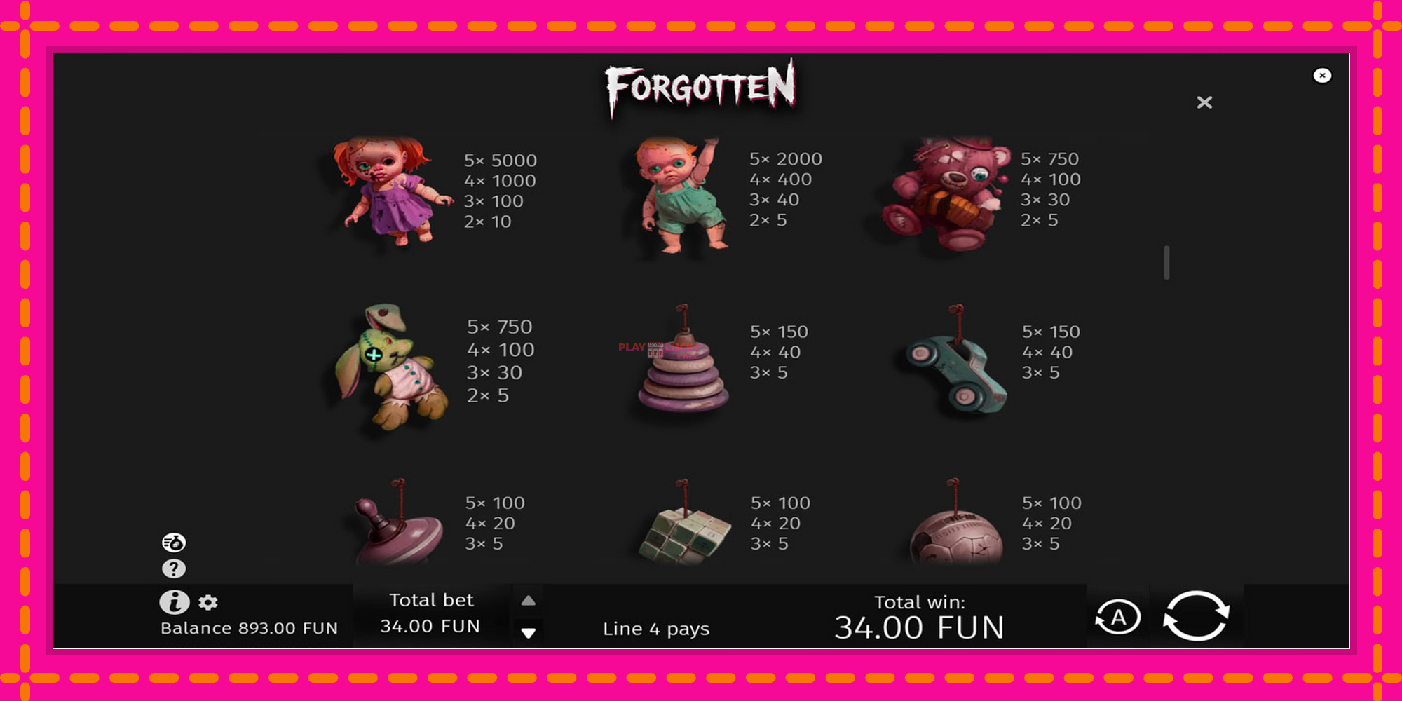 Безплатна игра в Forgotten без регистрация, картина 6