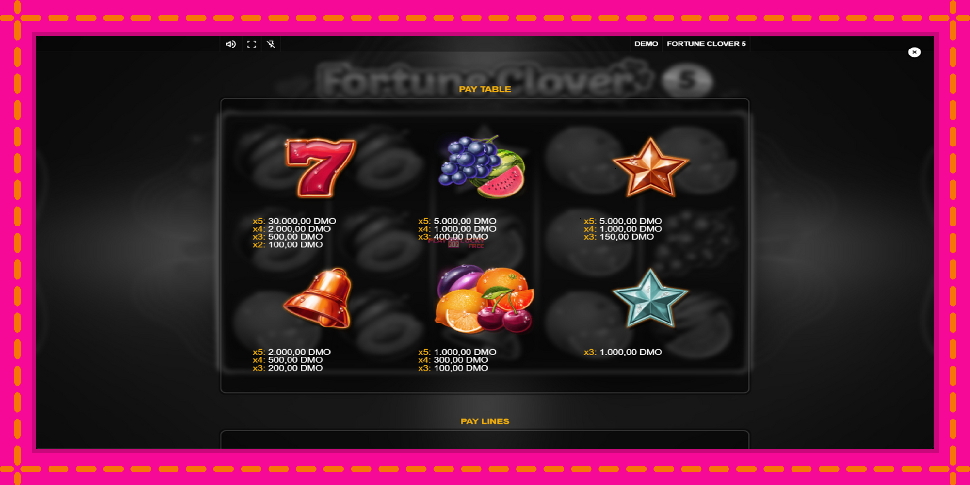 Безплатна игра в Fortune Clover 5 без регистрация, картина 5