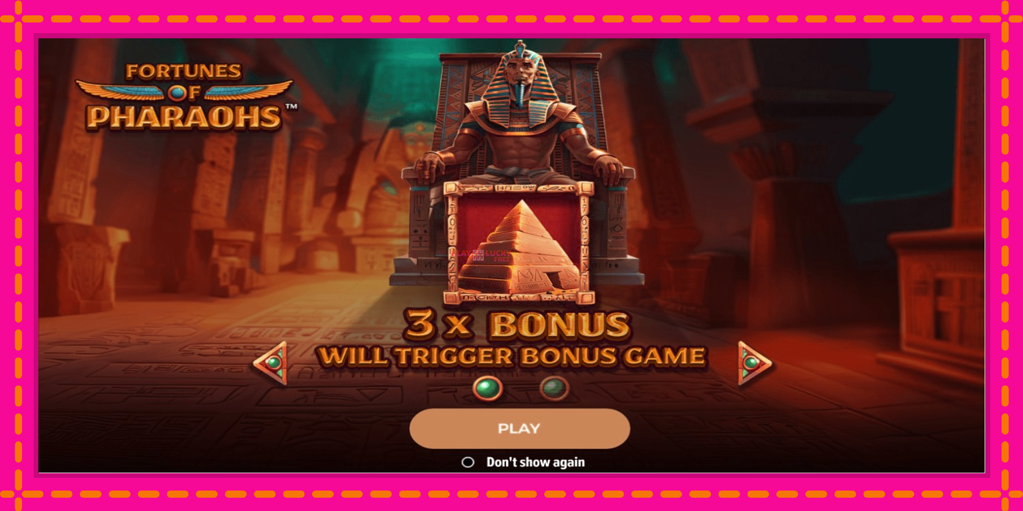 Безплатна игра в Fortunes of Pharaohs без регистрация, картина 1