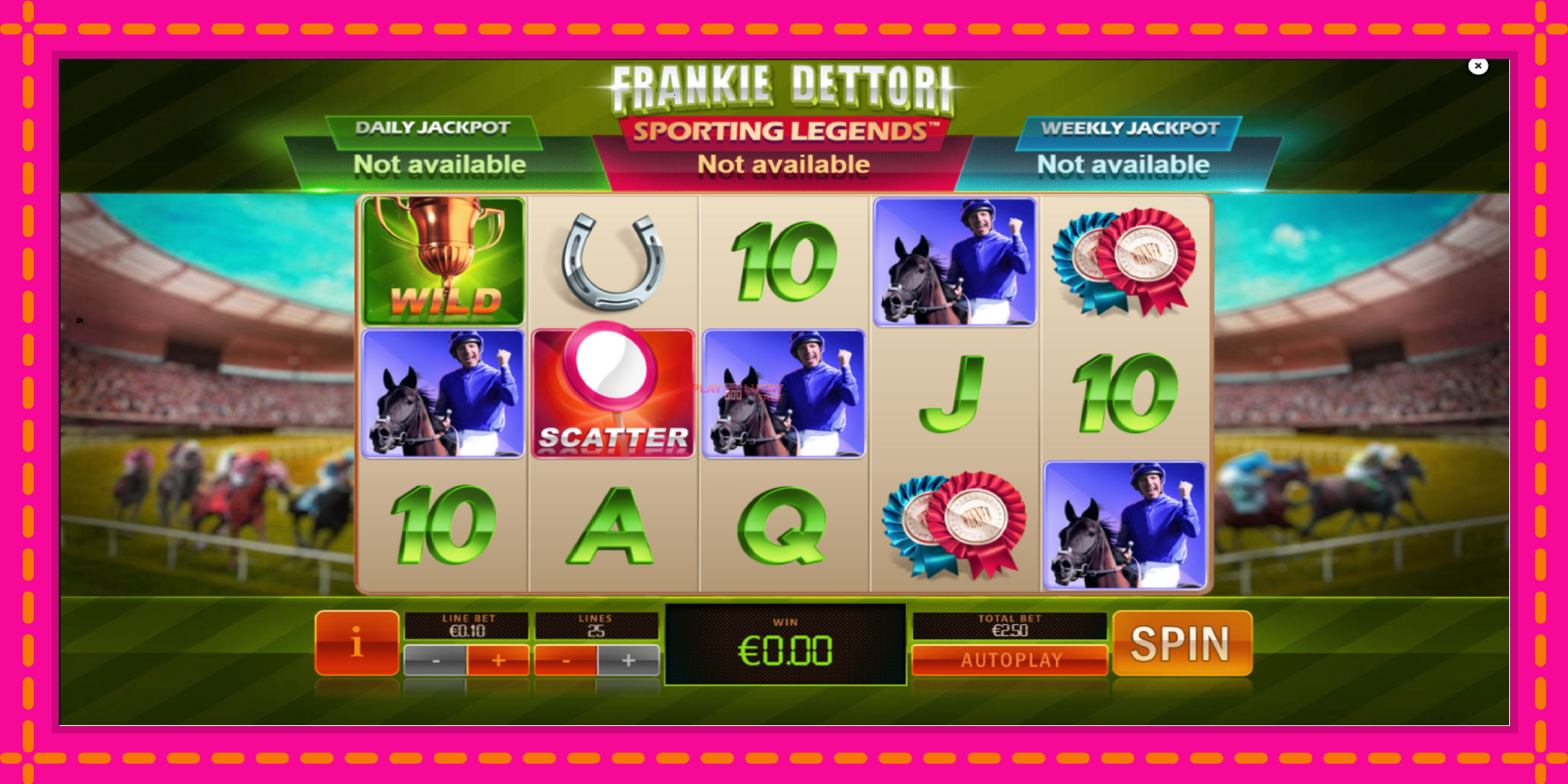 Безплатна игра в Frankie Dettori Sporting Legends без регистрация, картина 2