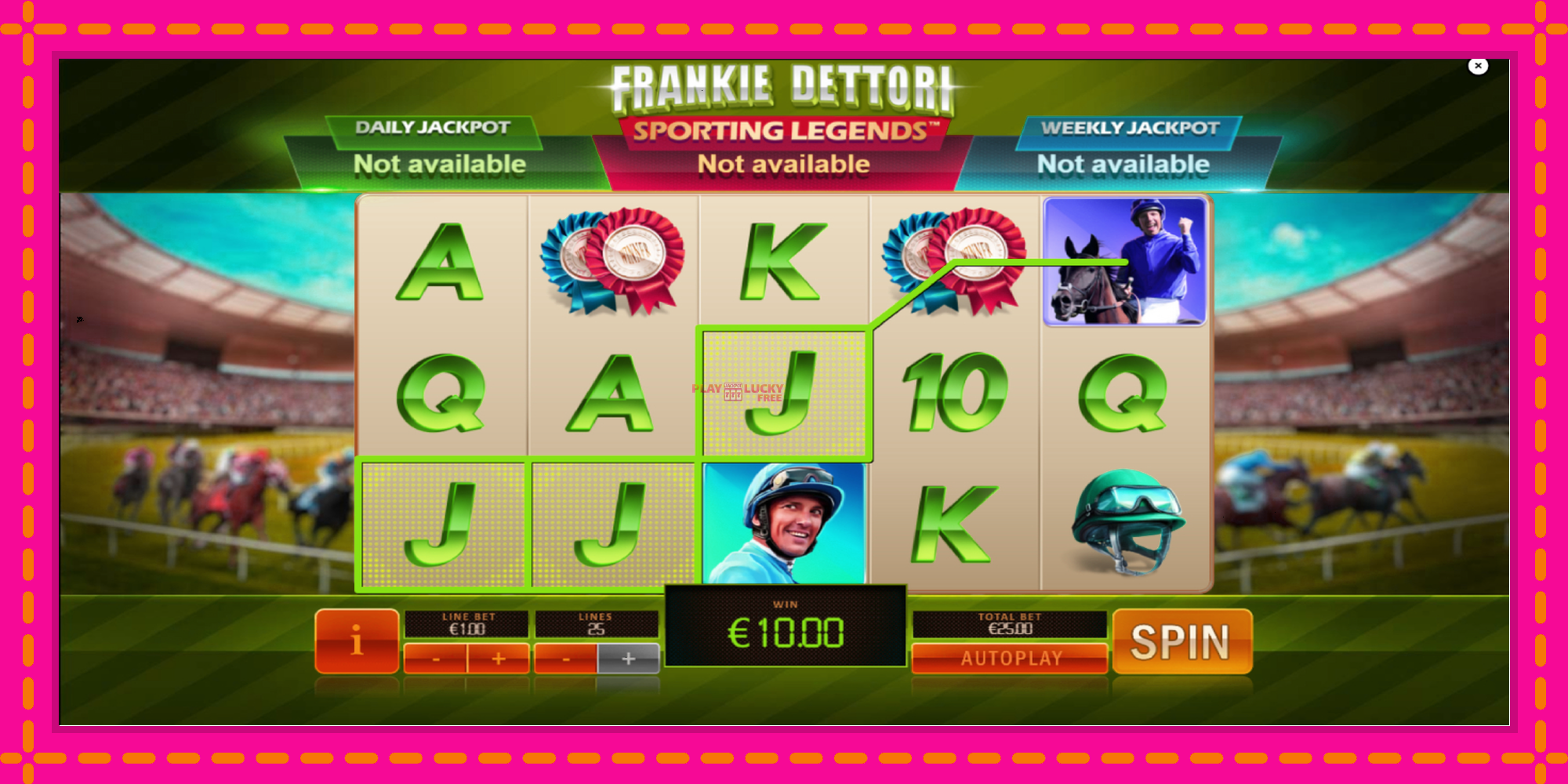 Безплатна игра в Frankie Dettori Sporting Legends без регистрация, картина 4