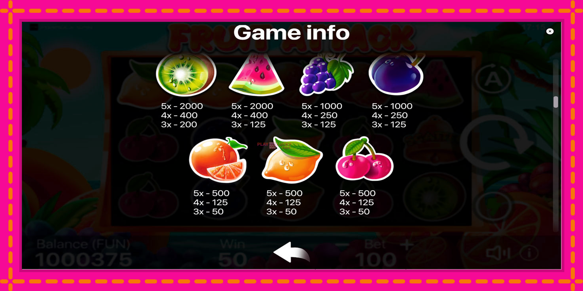 Безплатна игра в Fruit Attack без регистрация, картина 6