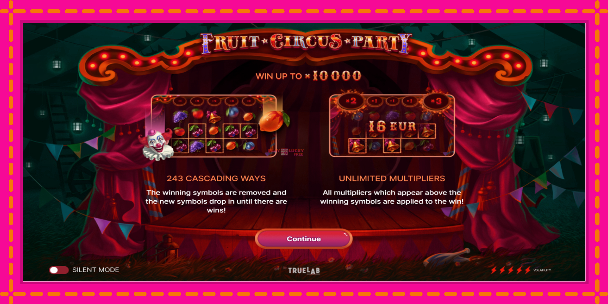 Безплатна игра в Fruit Circus Party без регистрация, картина 1