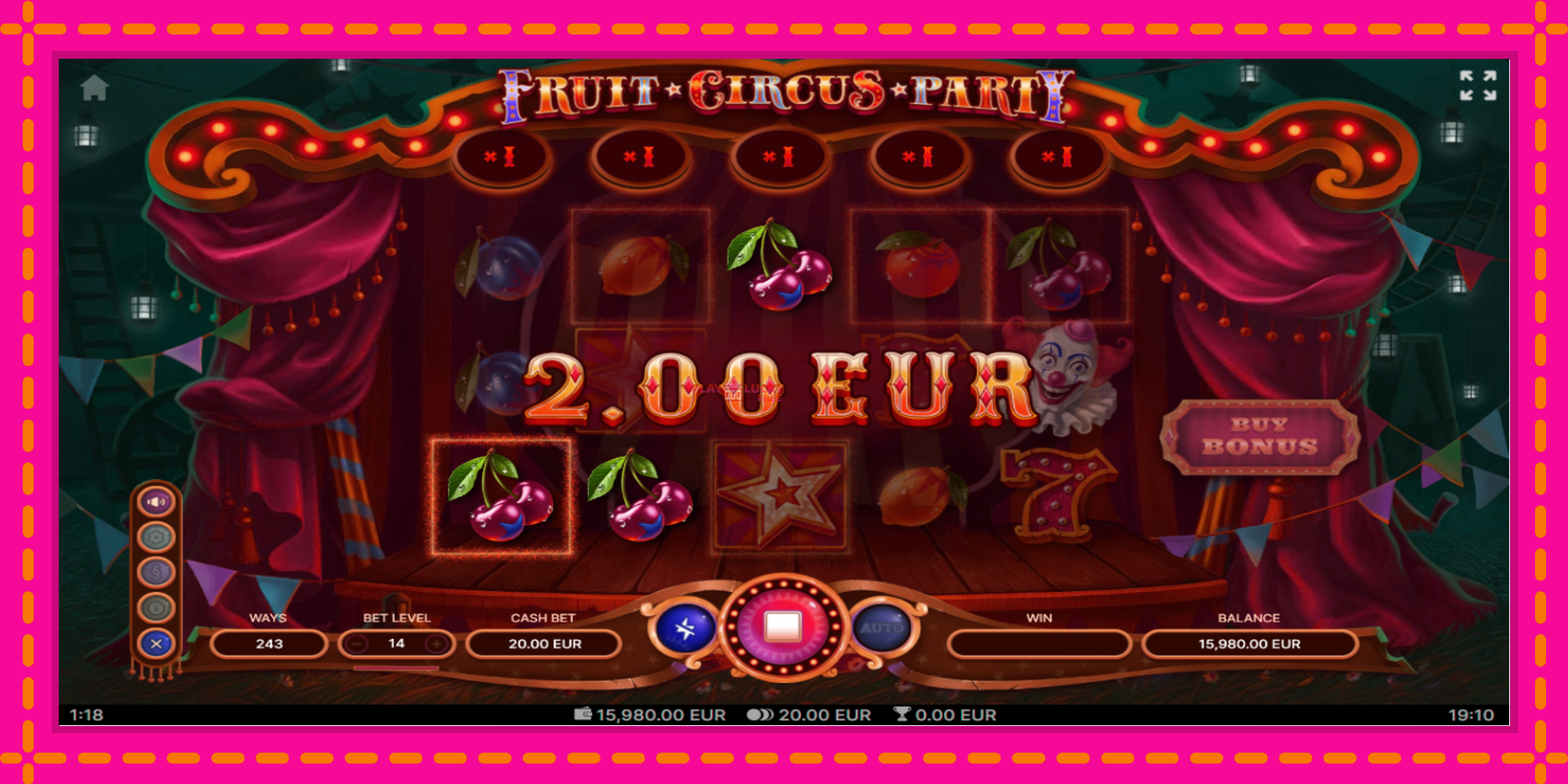 Безплатна игра в Fruit Circus Party без регистрация, картина 3