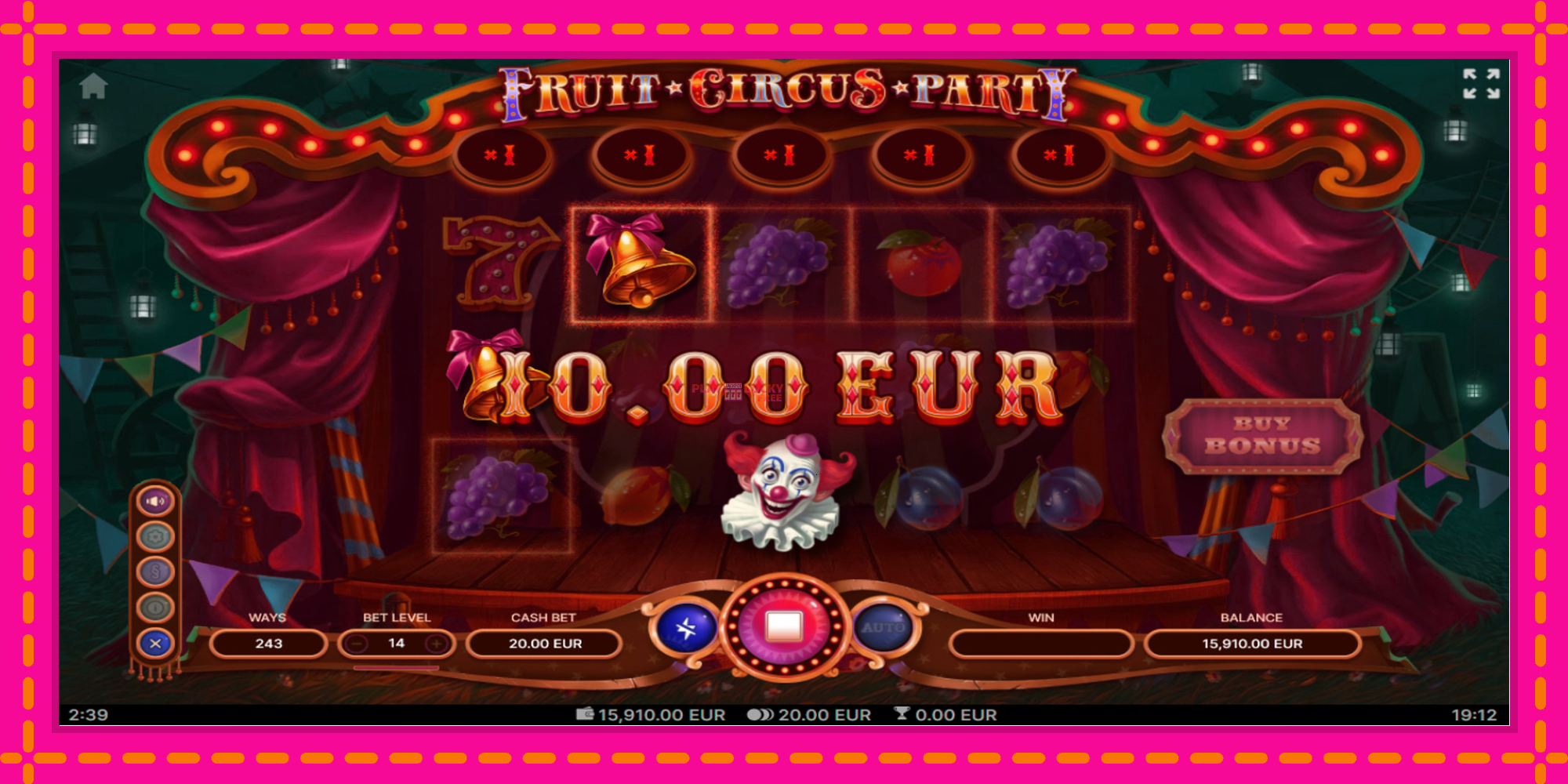 Безплатна игра в Fruit Circus Party без регистрация, картина 4