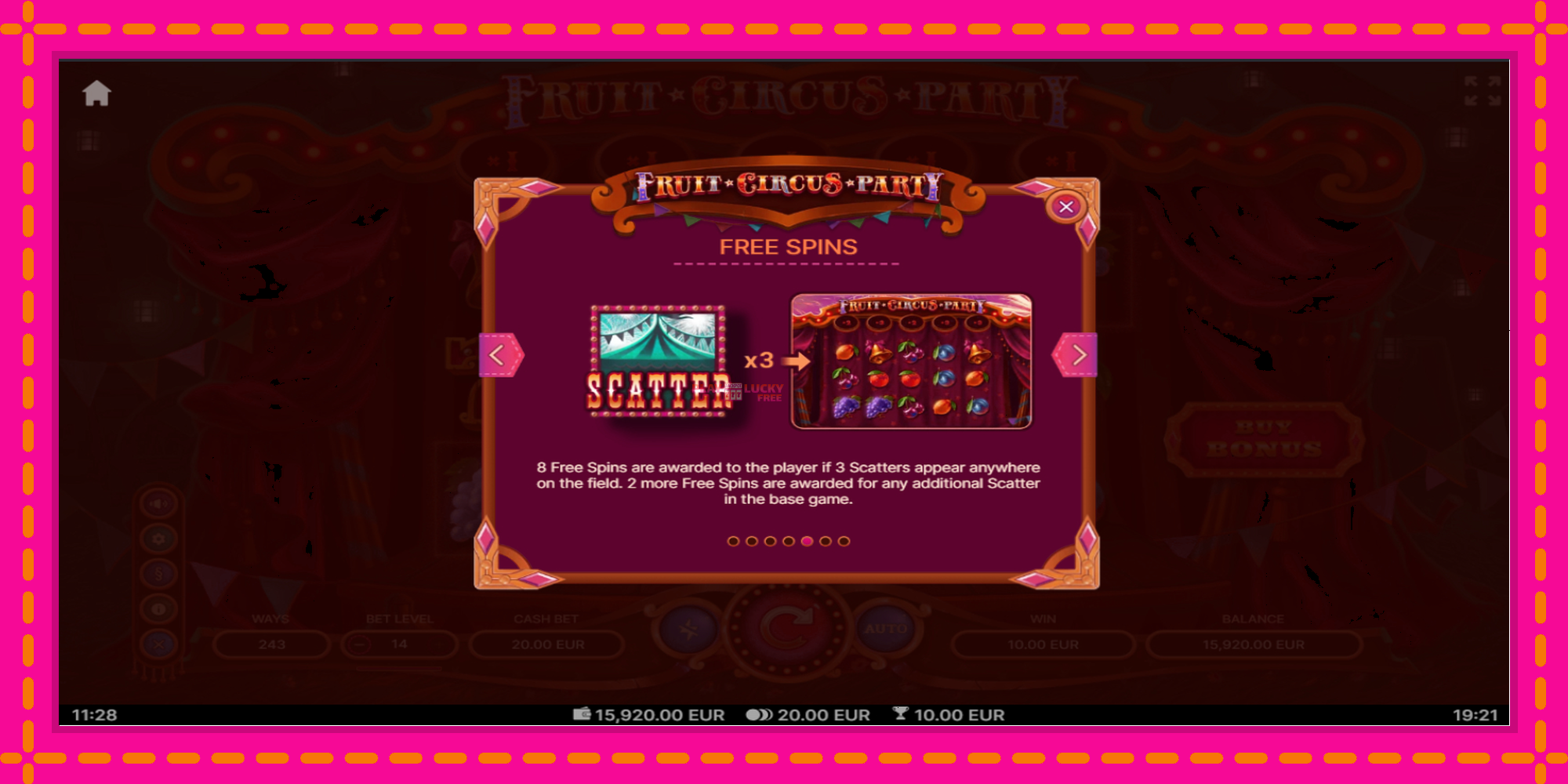 Безплатна игра в Fruit Circus Party без регистрация, картина 6