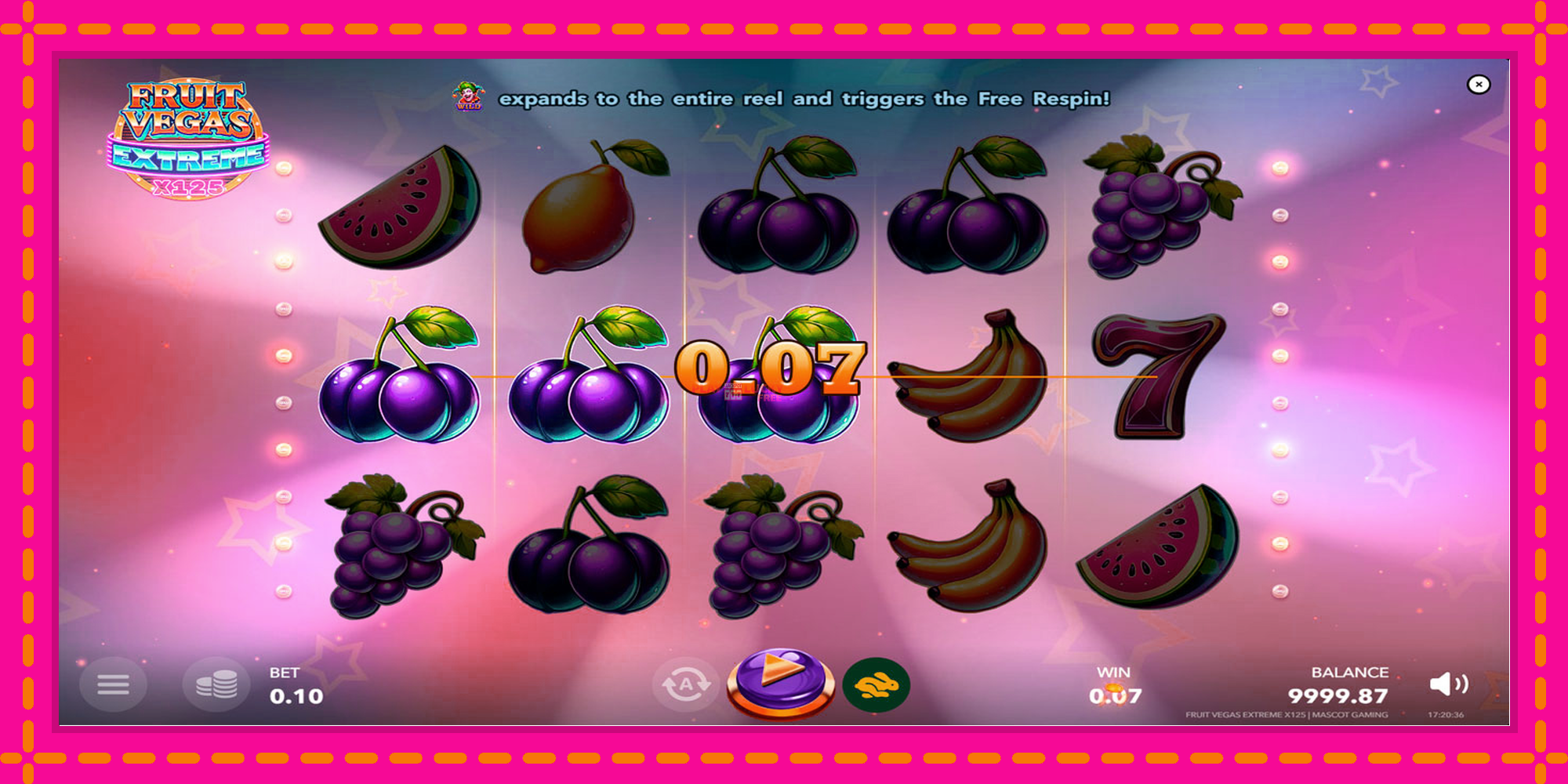 Безплатна игра в Fruit Vegas Extreme x125 без регистрация, картина 2