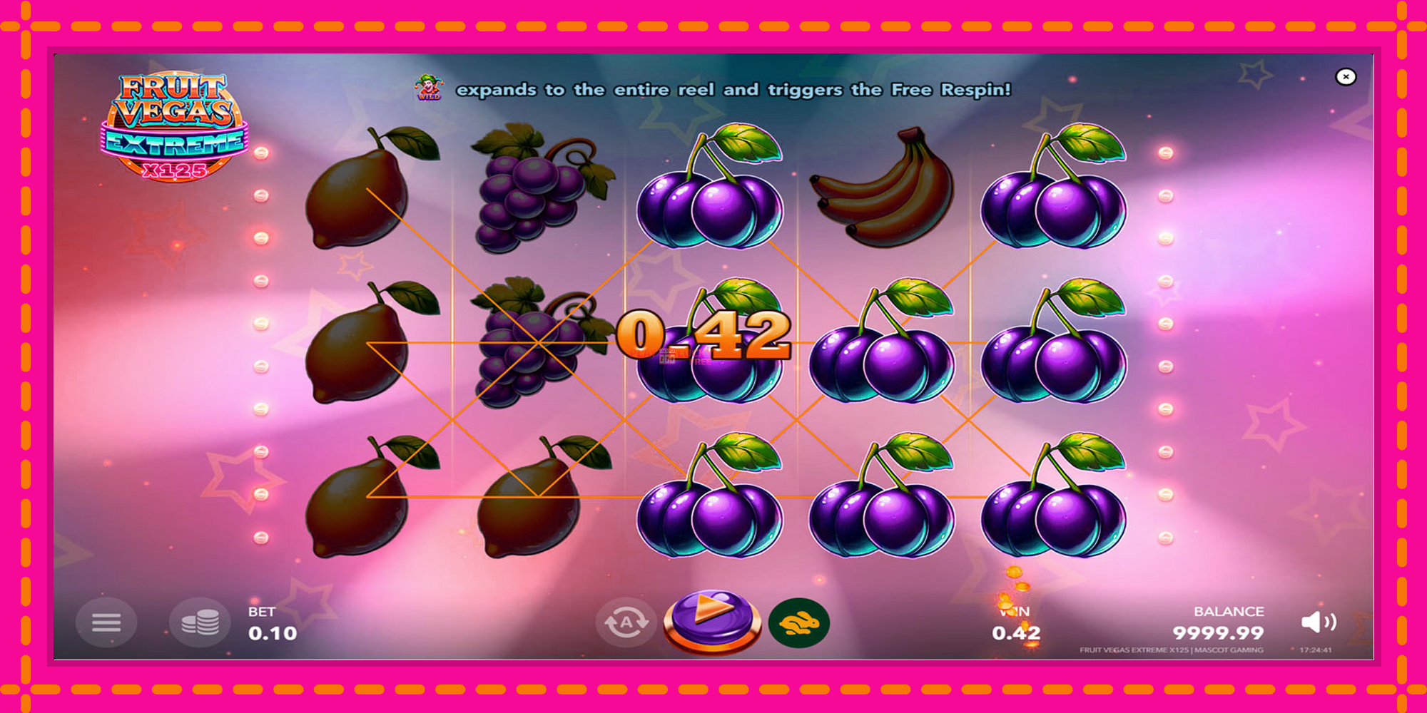 Безплатна игра в Fruit Vegas Extreme x125 без регистрация, картина 4