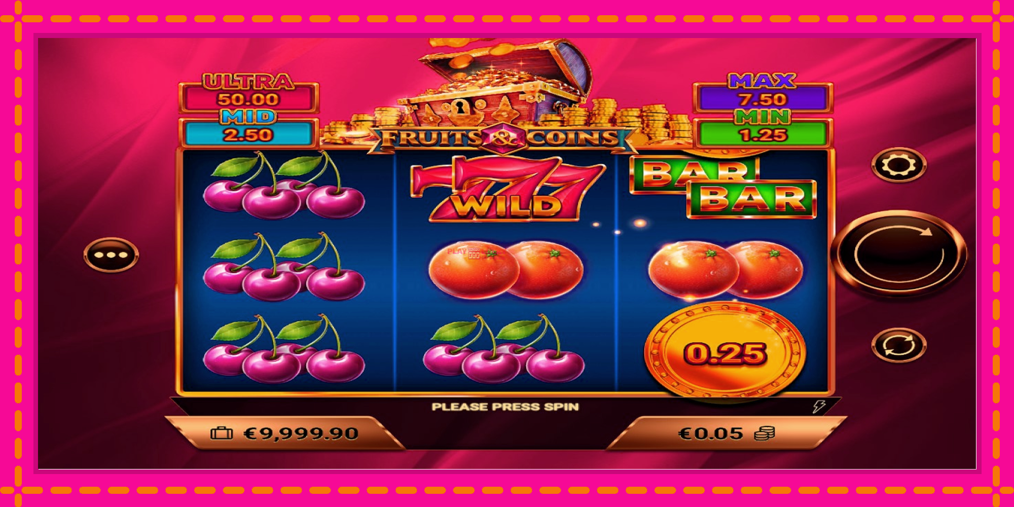 Безплатна игра в Fruits & Coins без регистрация, картина 2