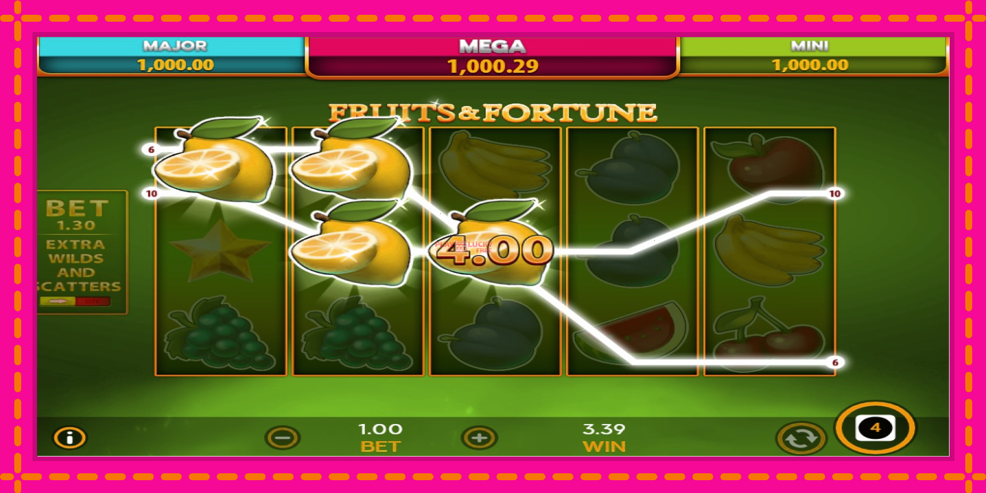 Безплатна игра в Fruits & Fortune без регистрация, картина 4