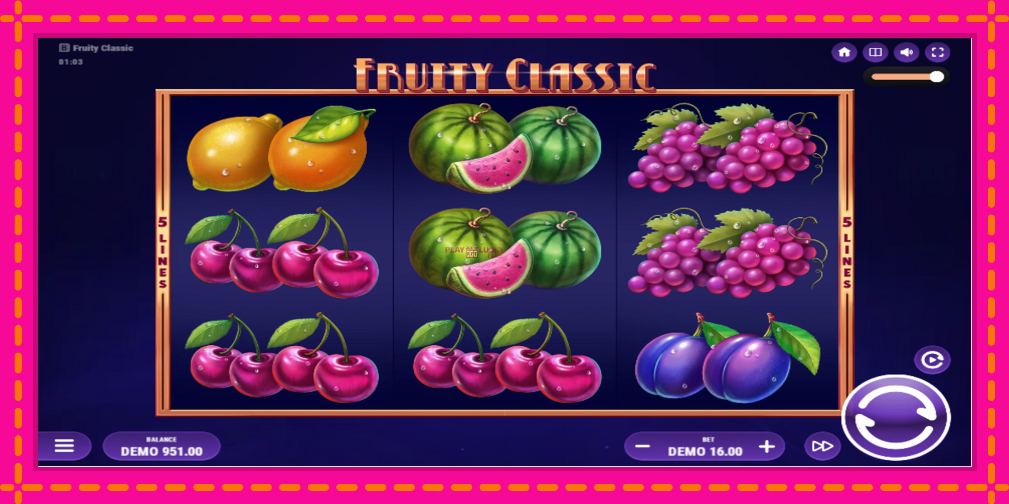 Безплатна игра в Fruity Classic без регистрация, картина 1