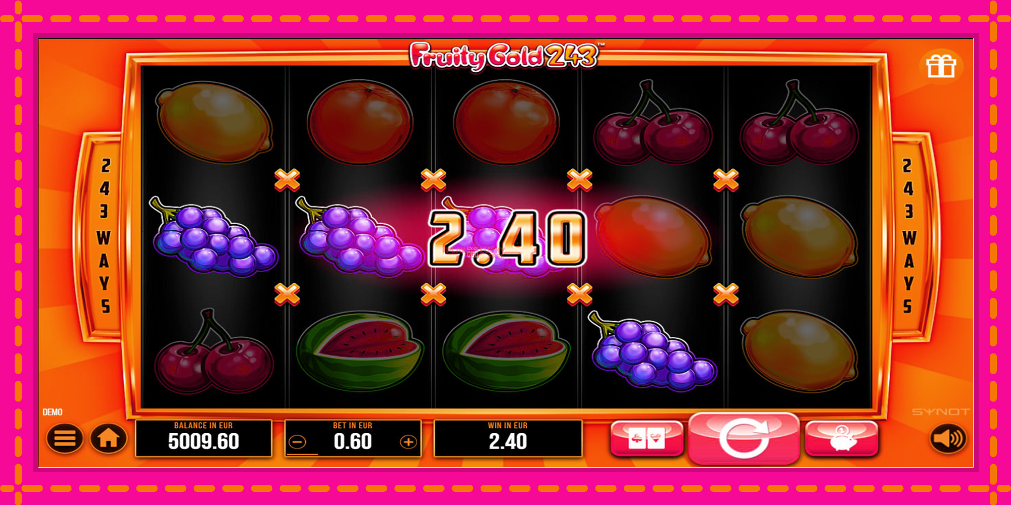 Безплатна игра в Fruity Gold 243 без регистрация, картина 2