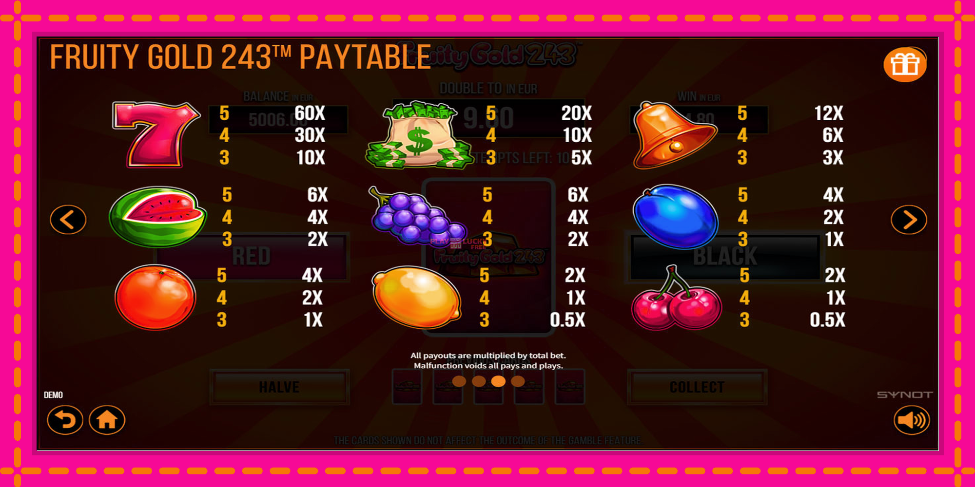 Безплатна игра в Fruity Gold 243 без регистрация, картина 7