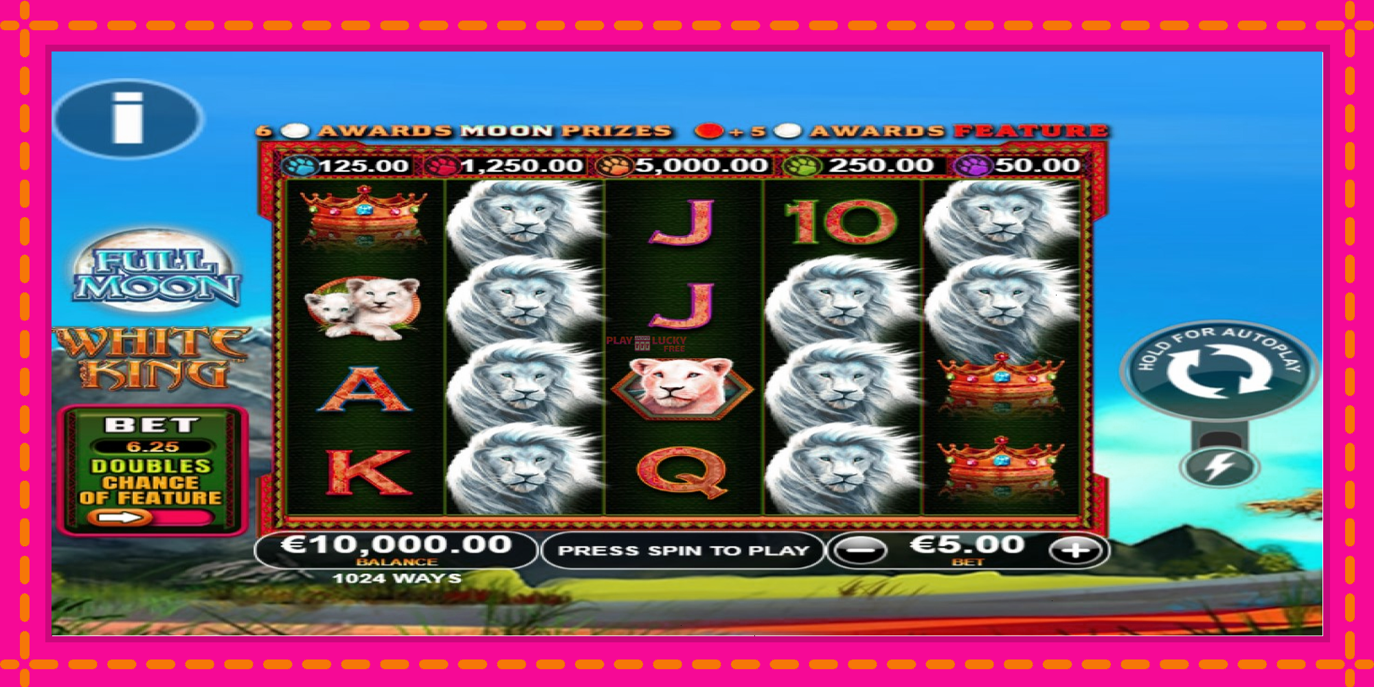 Безплатна игра в Full Moon: White King PowerPlay Jackpot без регистрация, картина 1