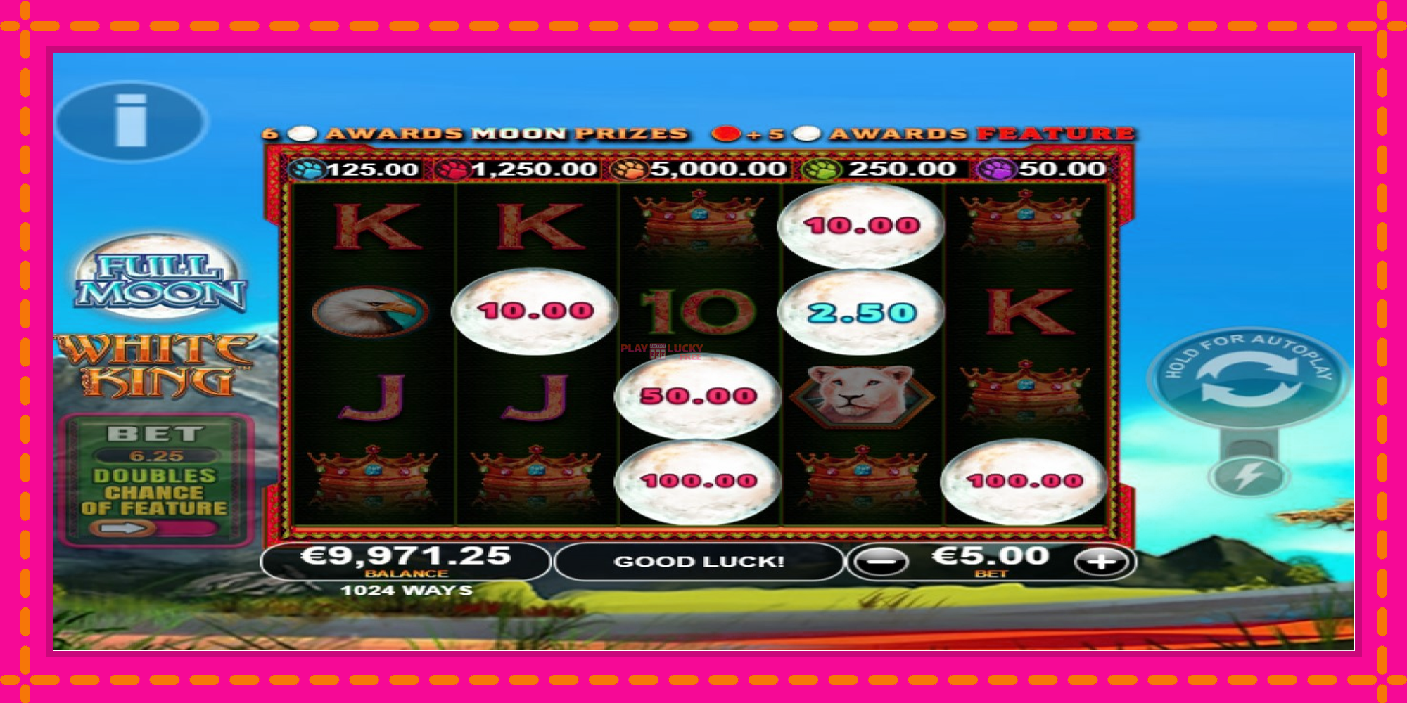 Безплатна игра в Full Moon: White King PowerPlay Jackpot без регистрация, картина 3