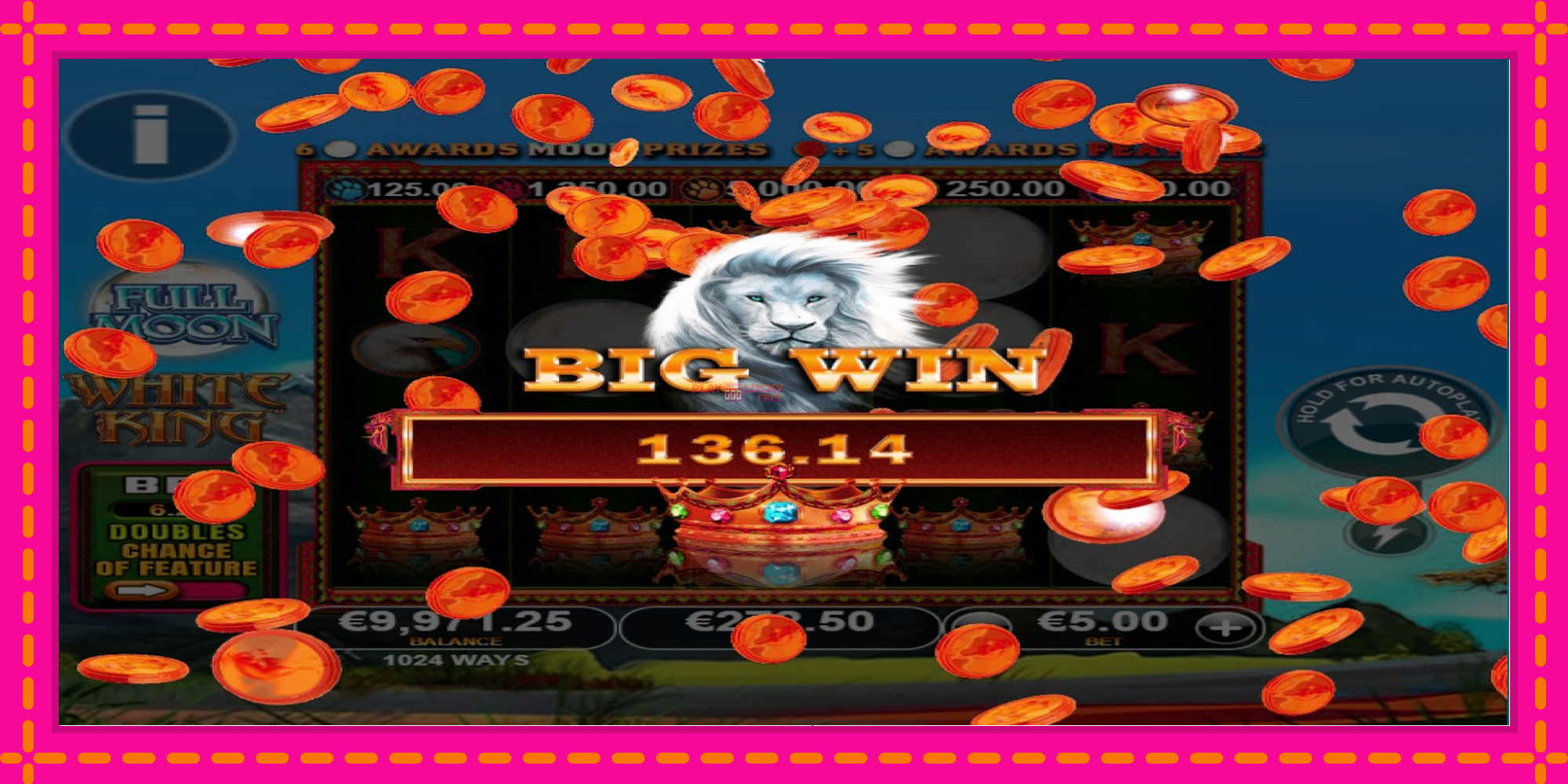 Безплатна игра в Full Moon: White King PowerPlay Jackpot без регистрация, картина 4