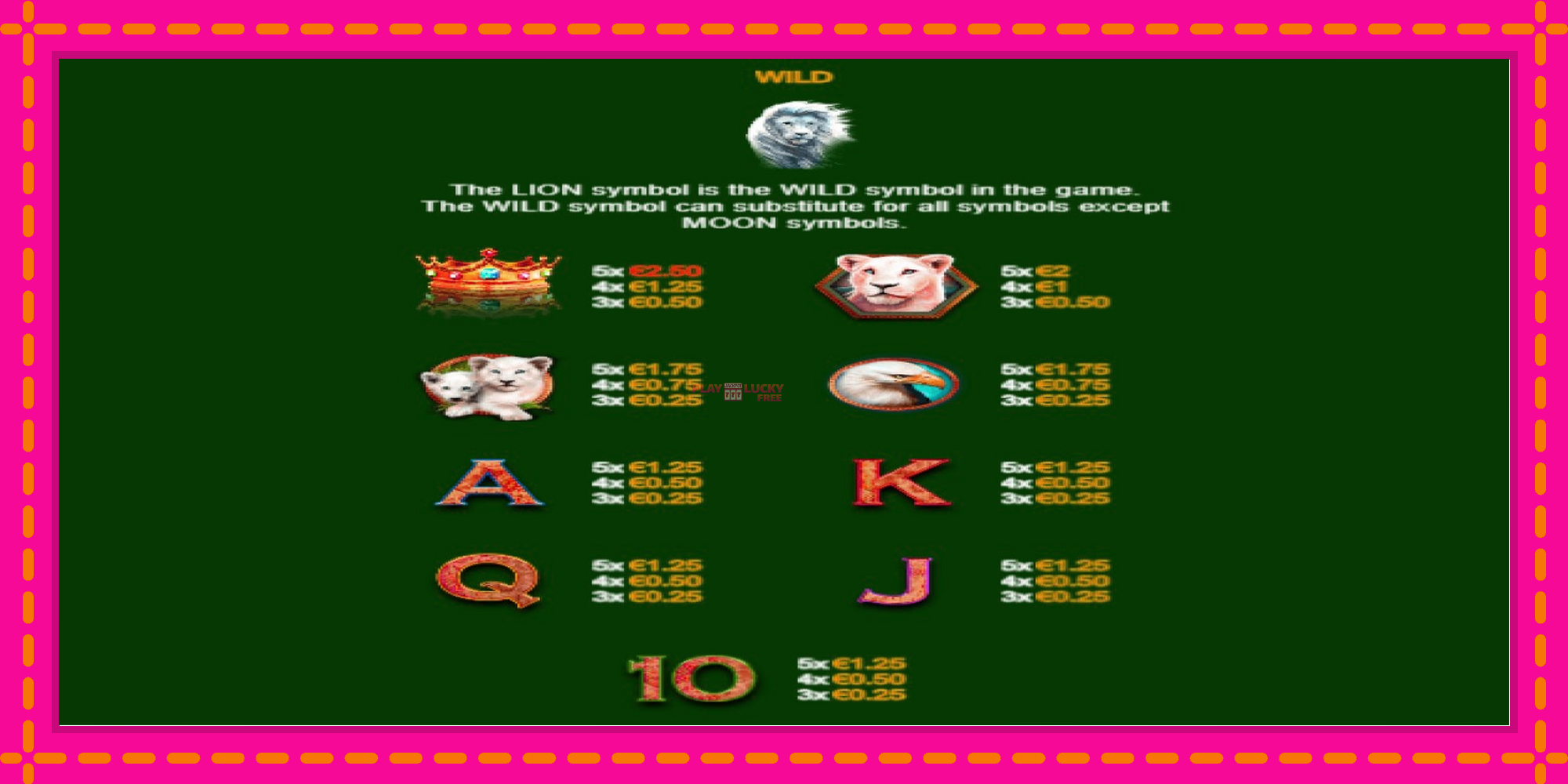 Безплатна игра в Full Moon: White King PowerPlay Jackpot без регистрация, картина 6