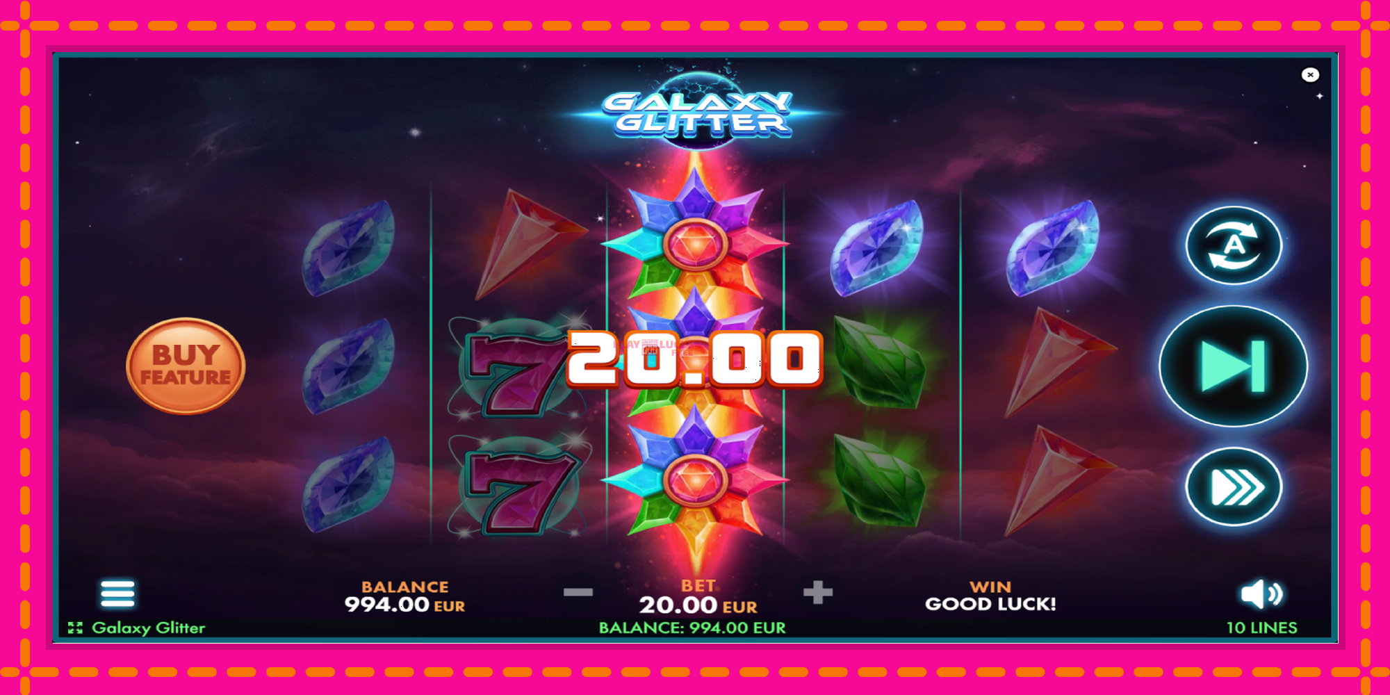 Безплатна игра в Galaxy Glitter без регистрация, картина 3