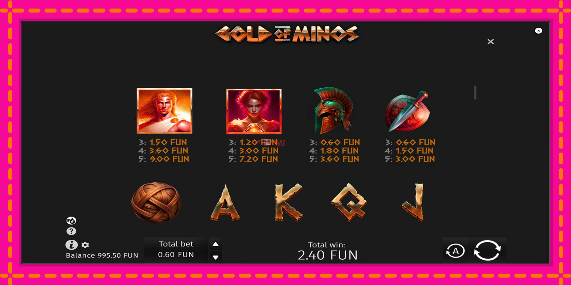 Безплатна игра в Gold of Minos без регистрация, картина 6