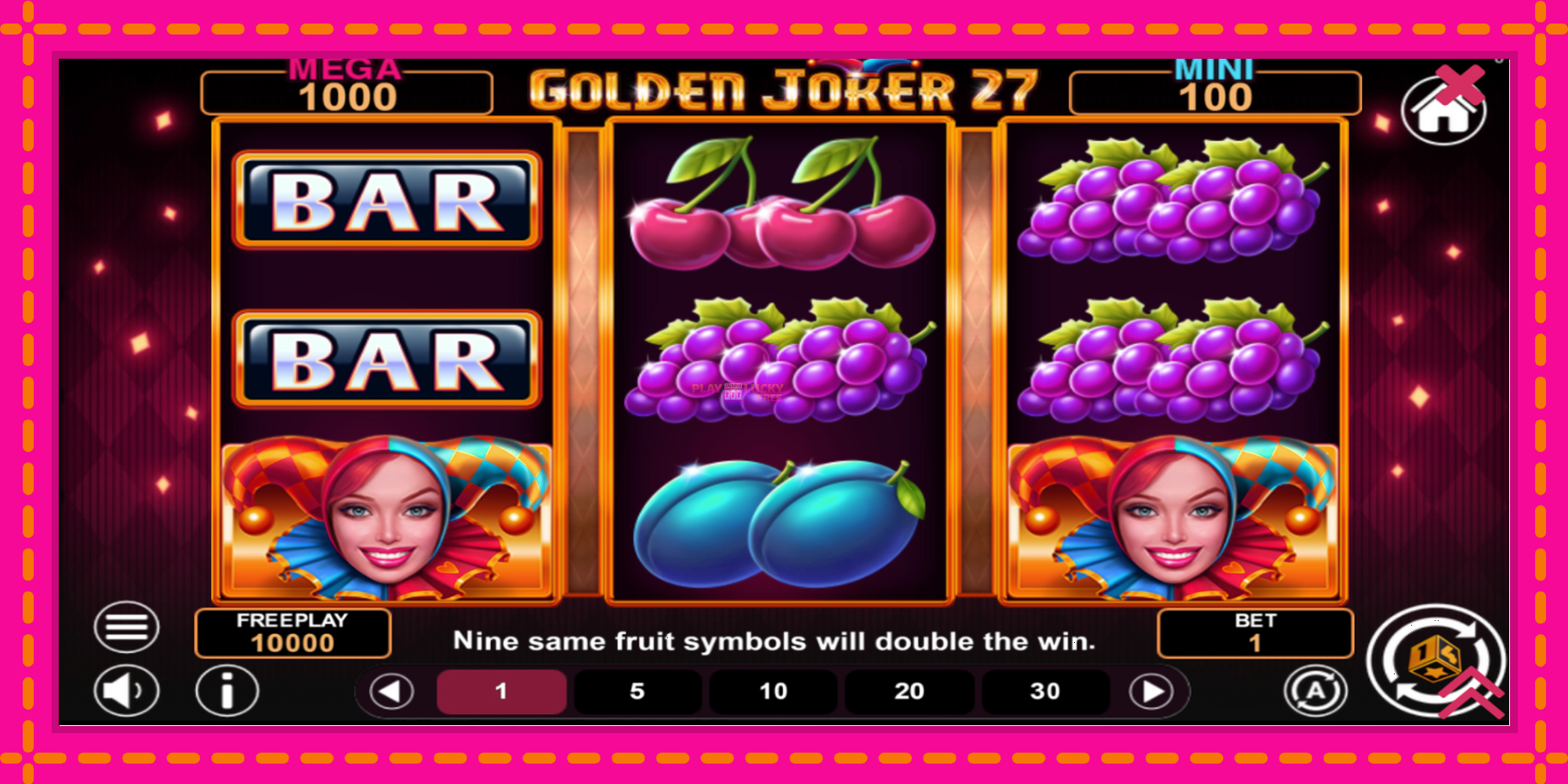 Безплатна игра в Golden Joker 27 Hold & Win без регистрация, картина 2