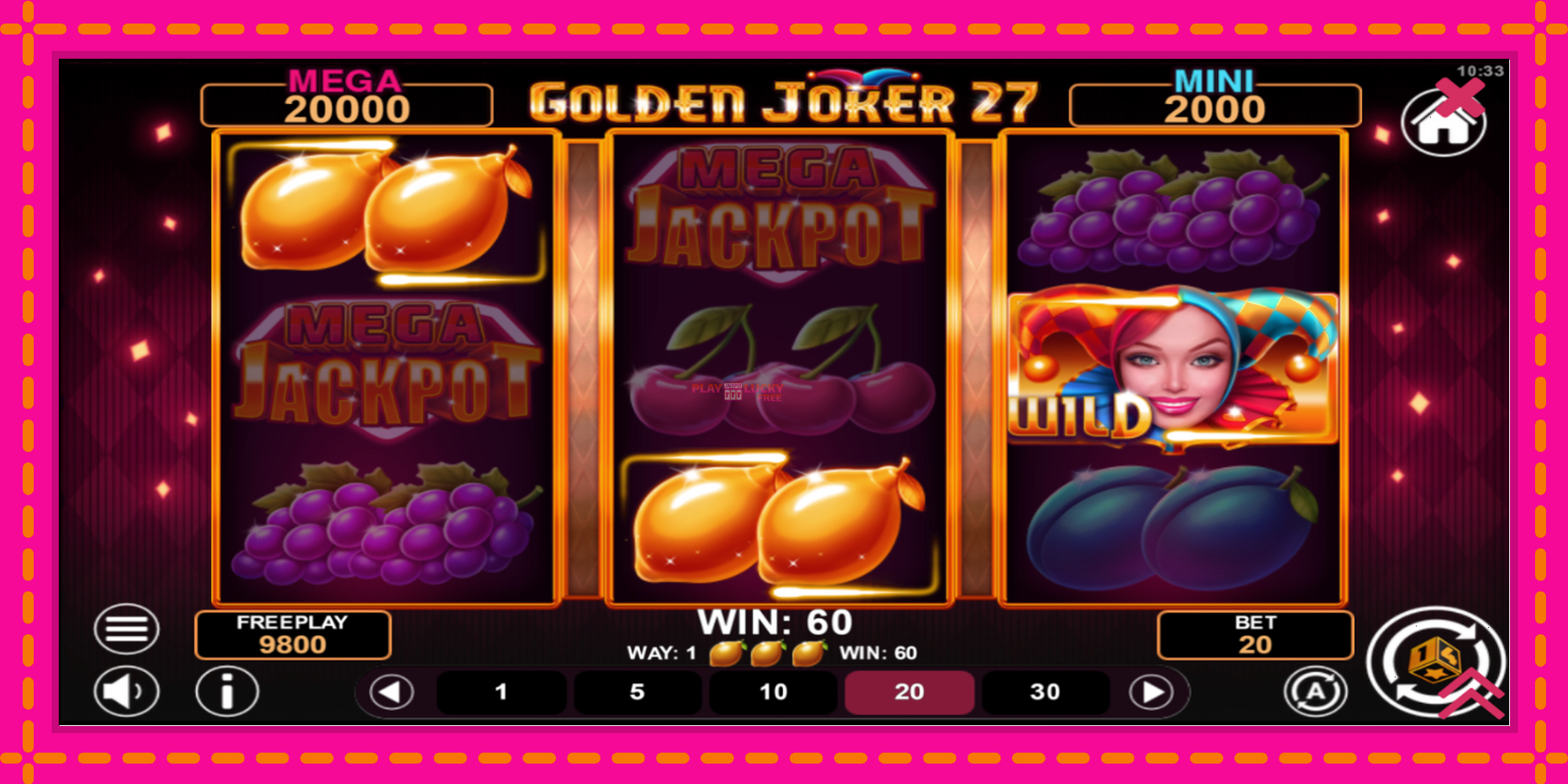 Безплатна игра в Golden Joker 27 Hold & Win без регистрация, картина 3