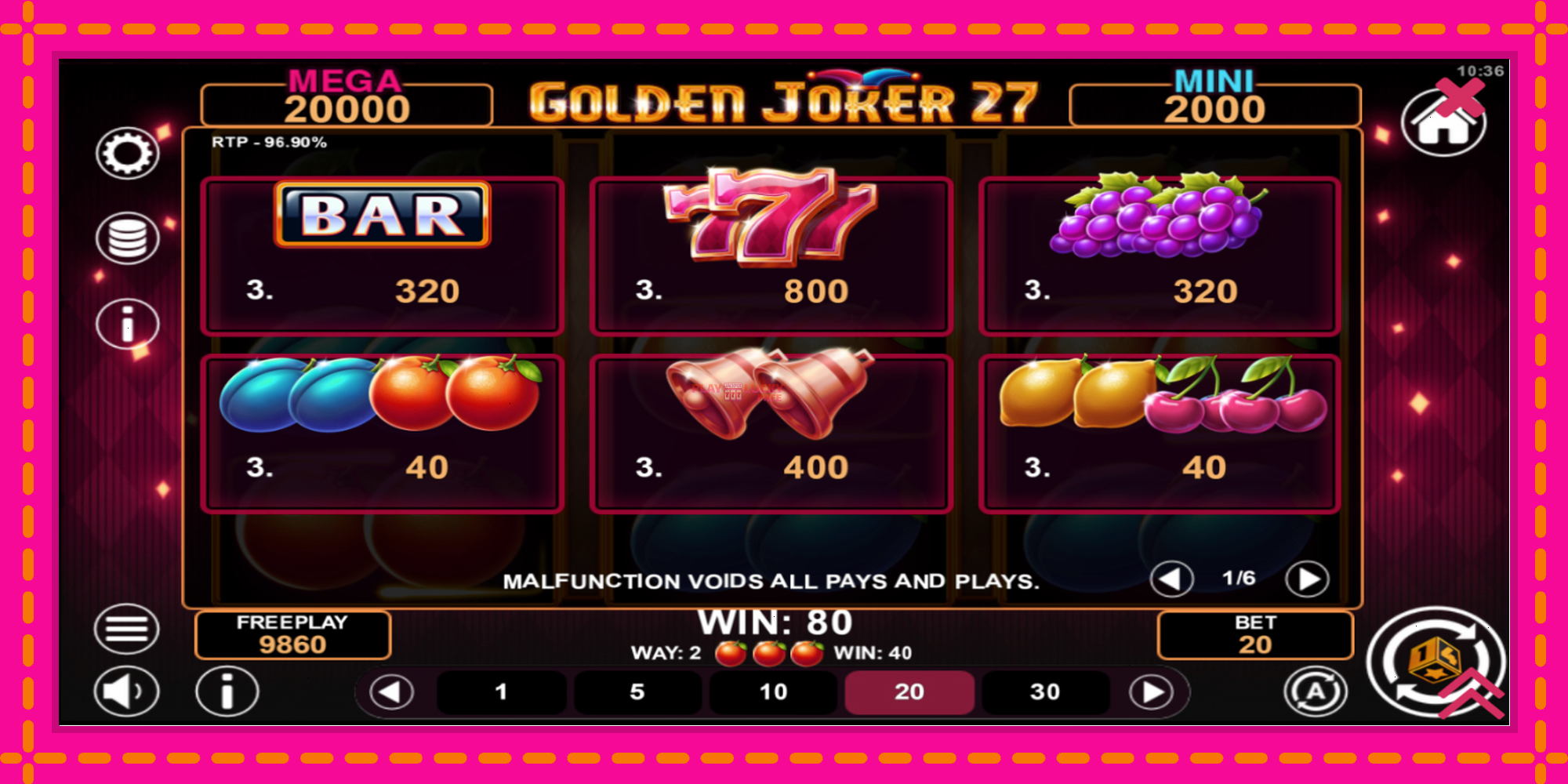 Безплатна игра в Golden Joker 27 Hold & Win без регистрация, картина 5