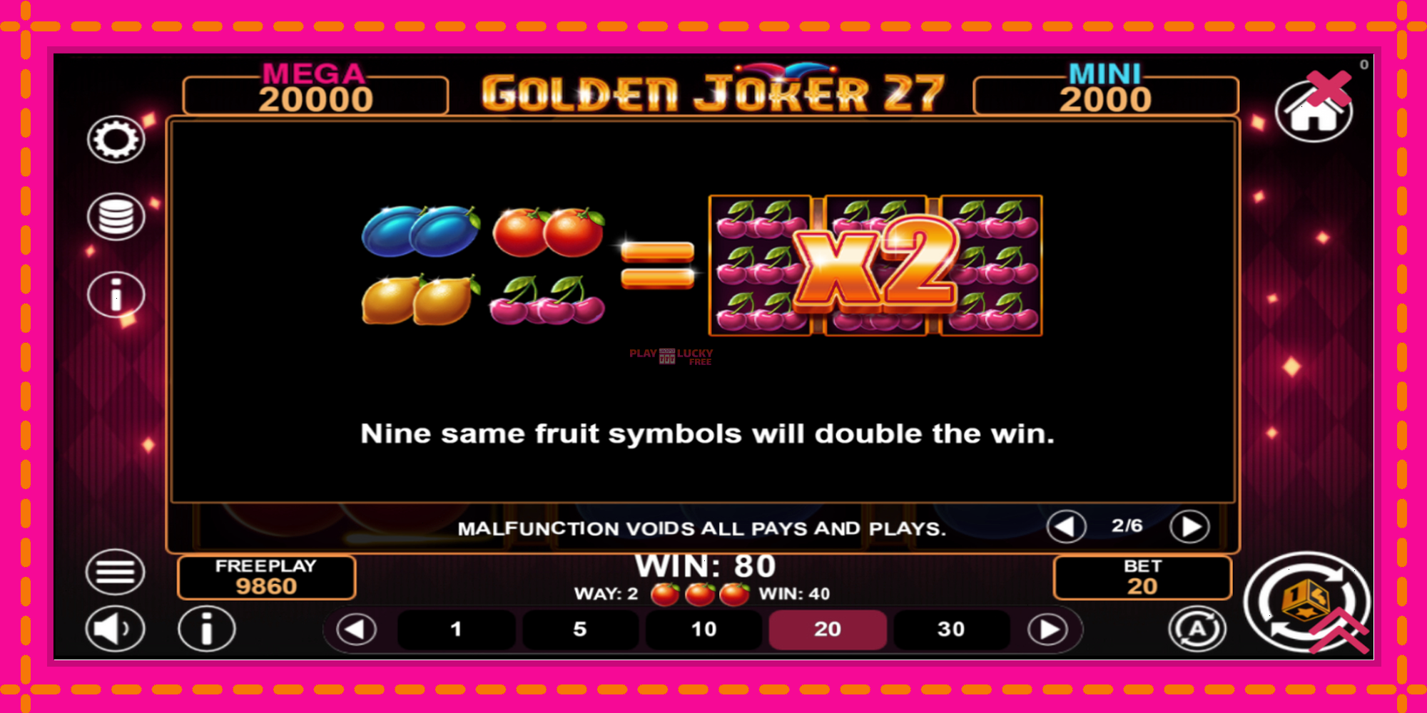 Безплатна игра в Golden Joker 27 Hold & Win без регистрация, картина 6