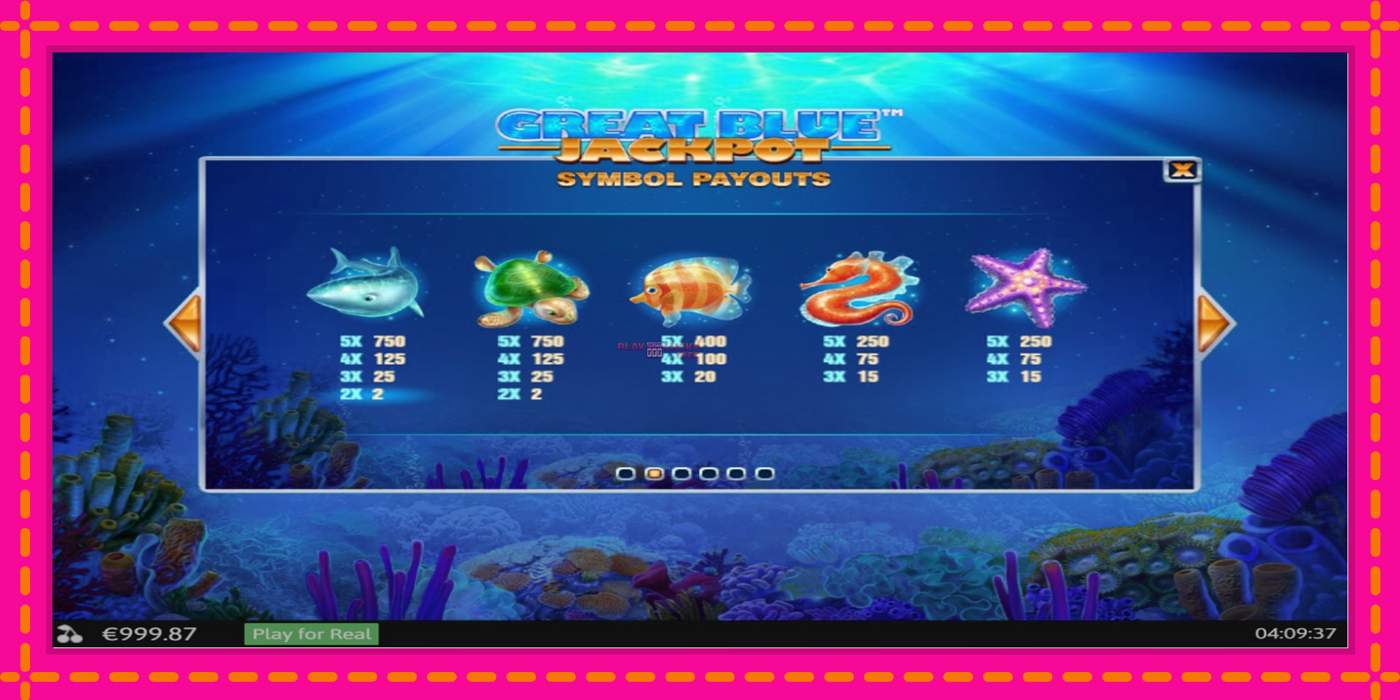 Безплатна игра в Great Blue Jackpot без регистрация, картина 5