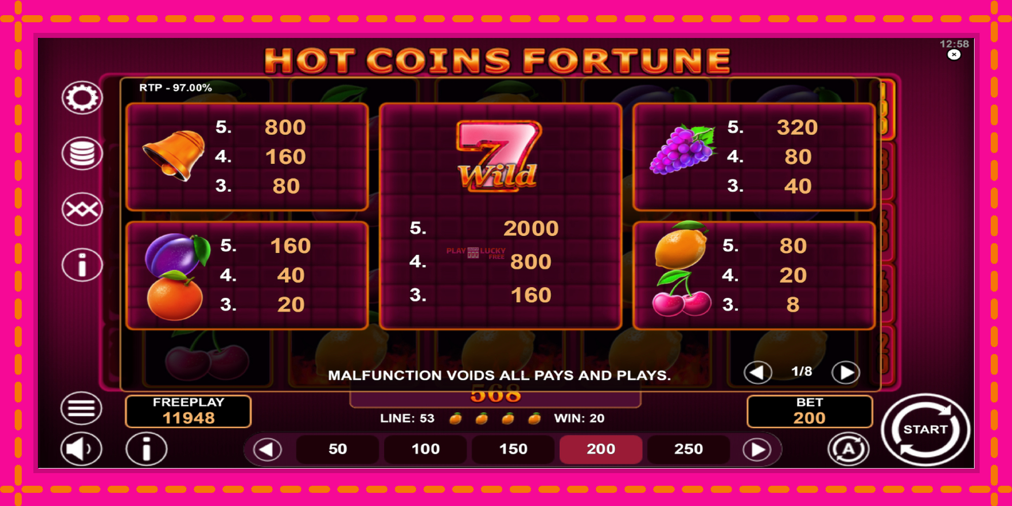 Безплатна игра в Hot Coins Fortune без регистрация, картина 5