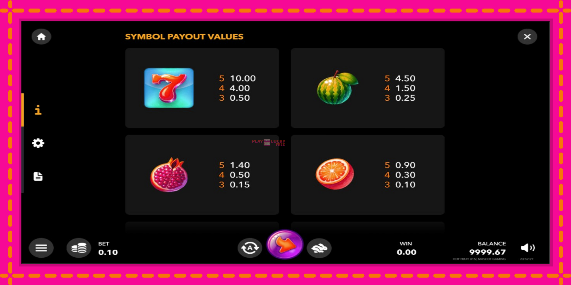 Безплатна игра в Hot Fruit x15 без регистрация, картина 4