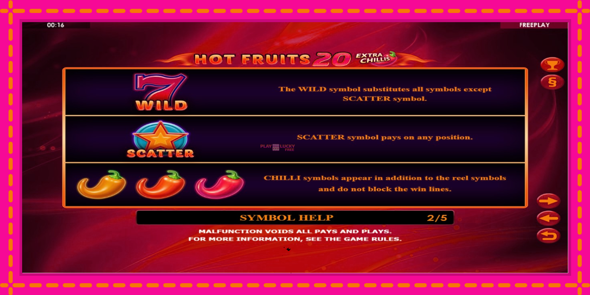 Безплатна игра в Hot Fruits 20 Extra Chillis без регистрация, картина 5