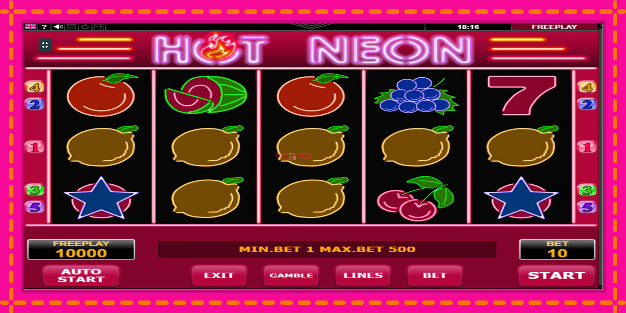 Безплатна игра в Hot Neon без регистрация, картина 1