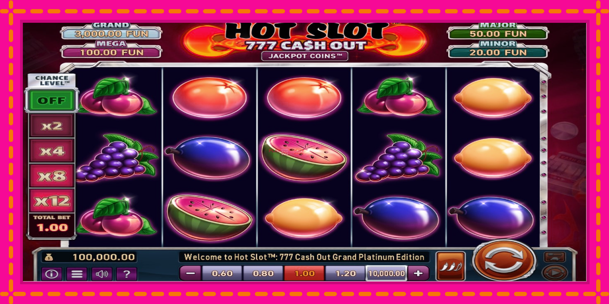 Безплатна игра в Hot Slot: 777 Cash Out Grand Platinum Edition без регистрация, картина 1