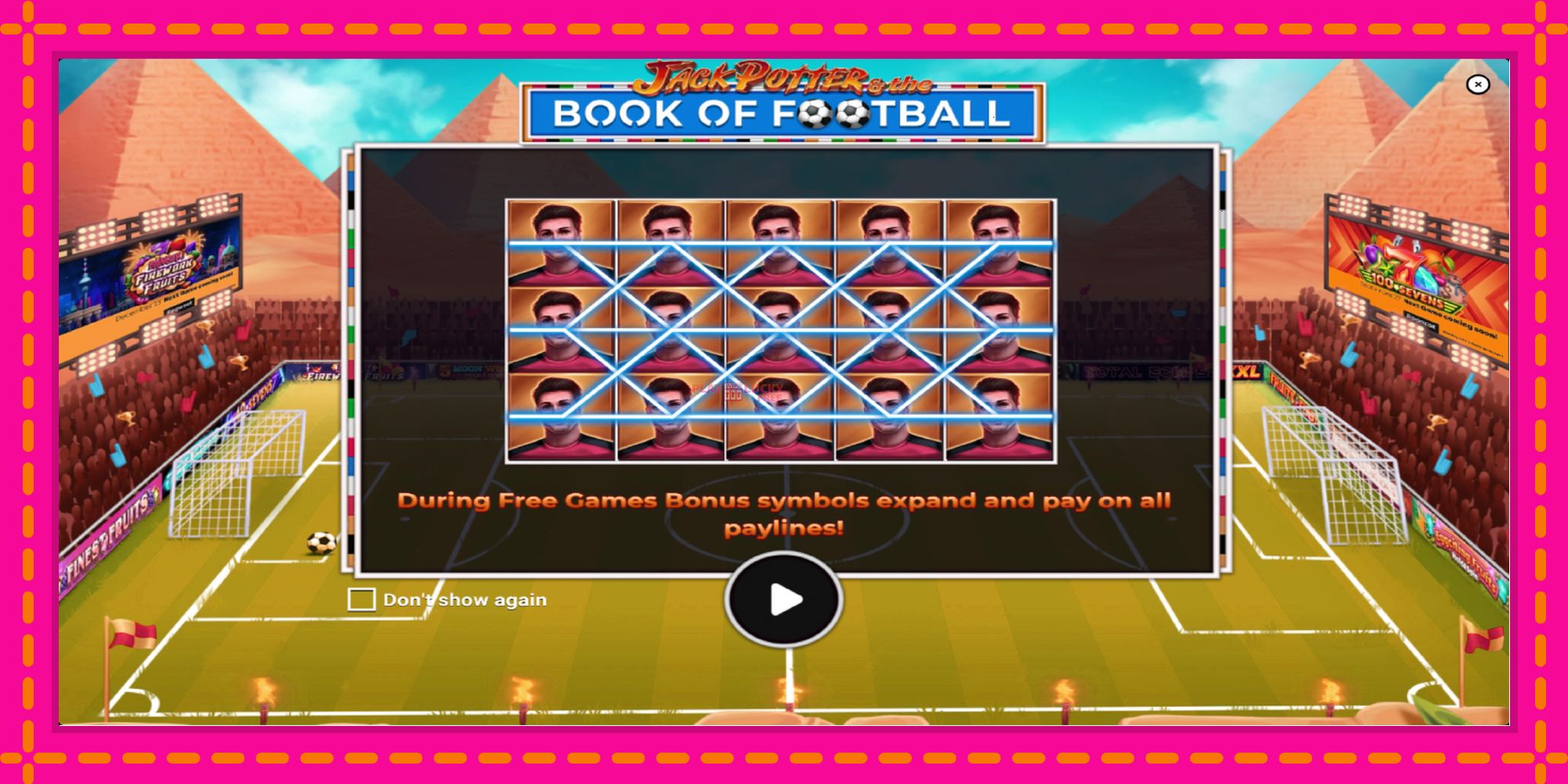 Безплатна игра в Jack Potter & The Book of Football без регистрация, картина 1