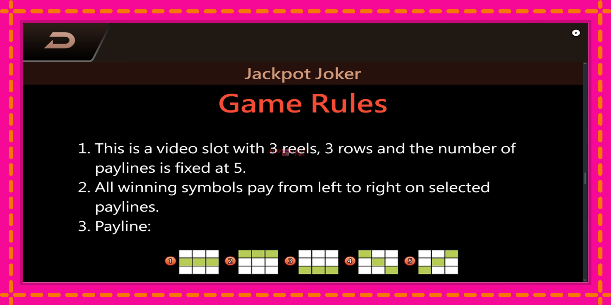 Безплатна игра в Jackpot Joker без регистрация, картина 7