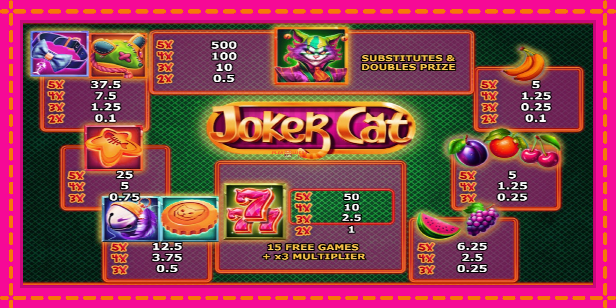 Безплатна игра в Joker Cat без регистрация, картина 6