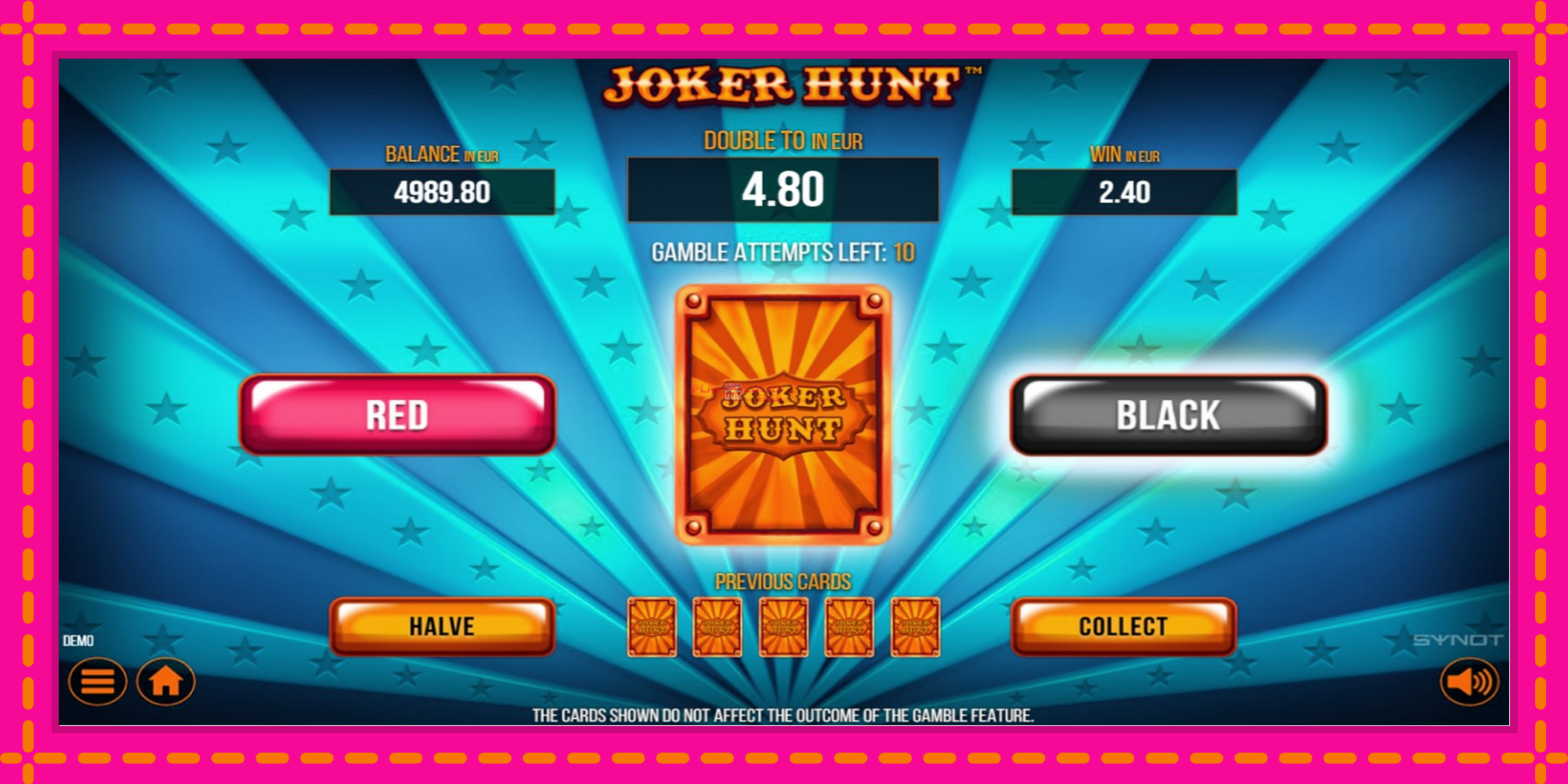 Безплатна игра в Joker Hunt без регистрация, картина 4