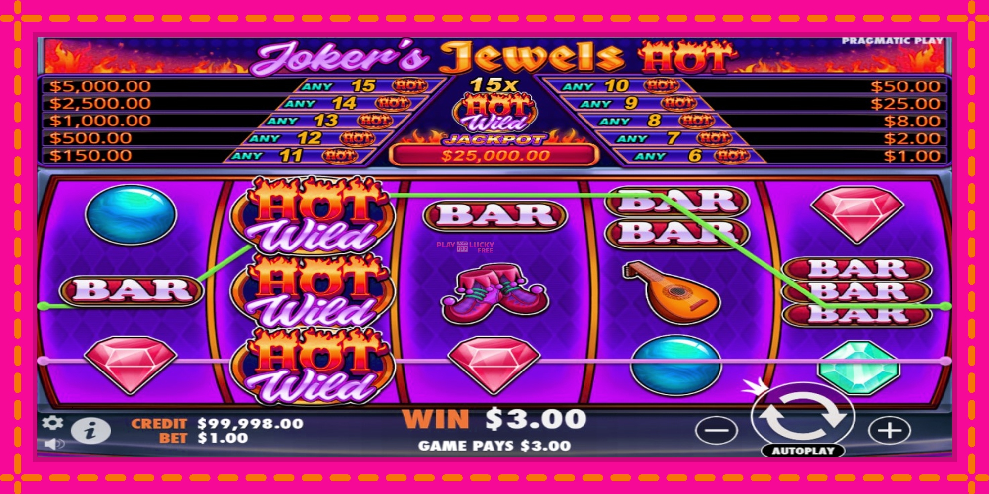 Безплатна игра в Jokers Jewels Hot без регистрация, картина 2