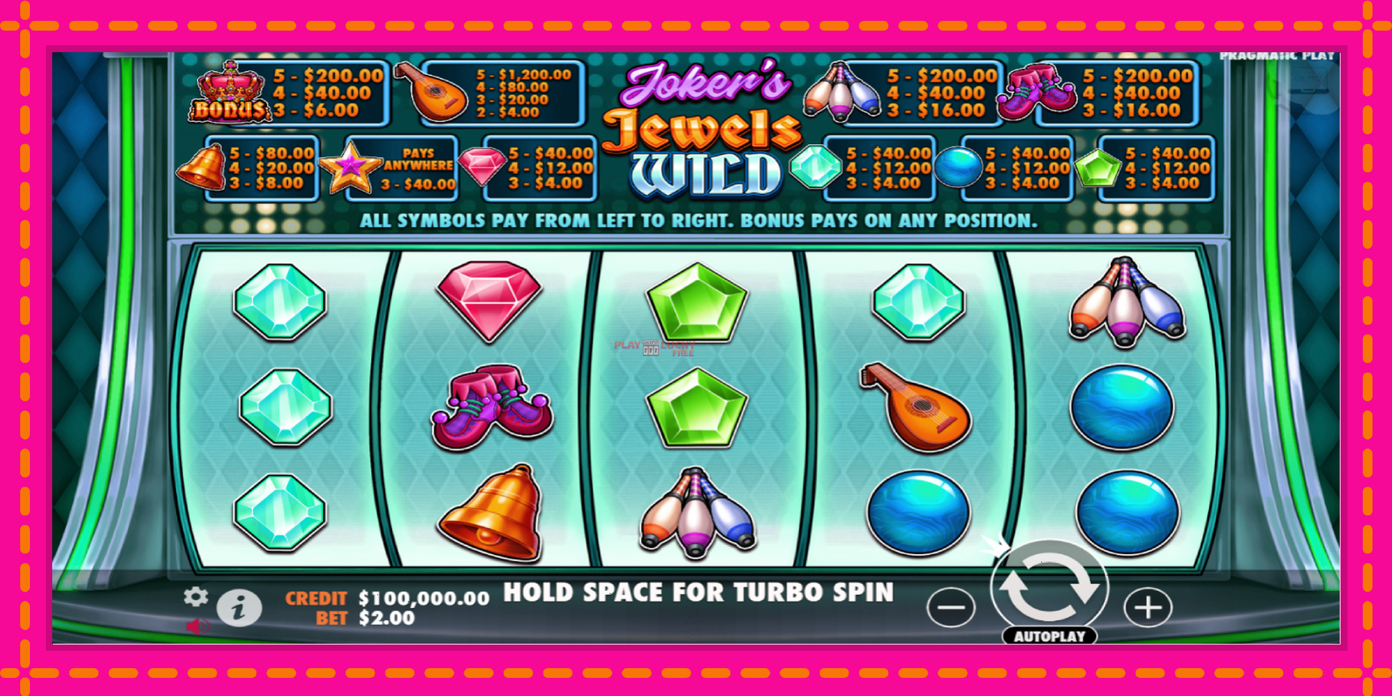 Безплатна игра в Jokers Jewels Wild без регистрация, картина 1