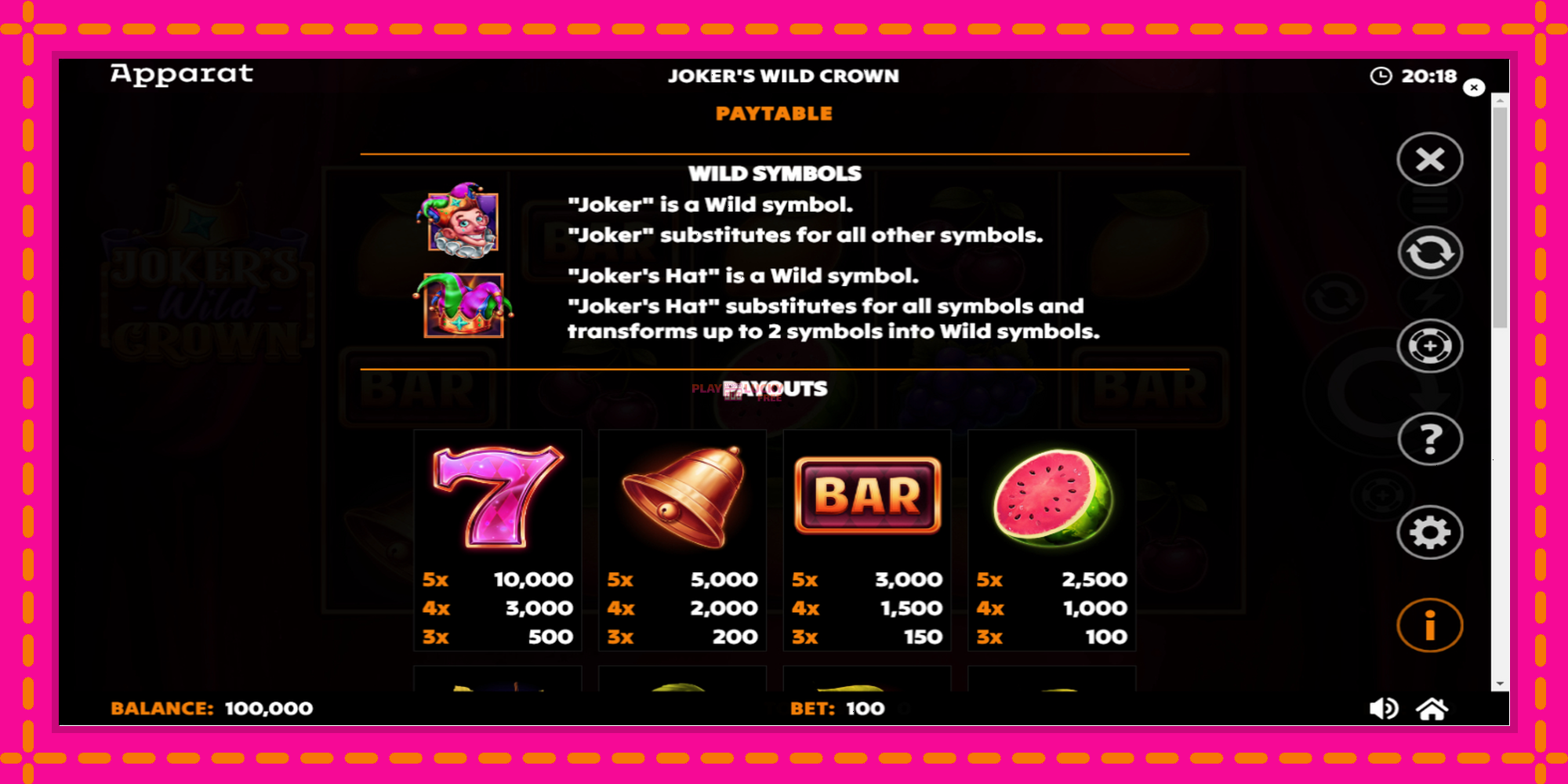 Безплатна игра в Jokers Wild Crown Diamond Treasures без регистрация, картина 5