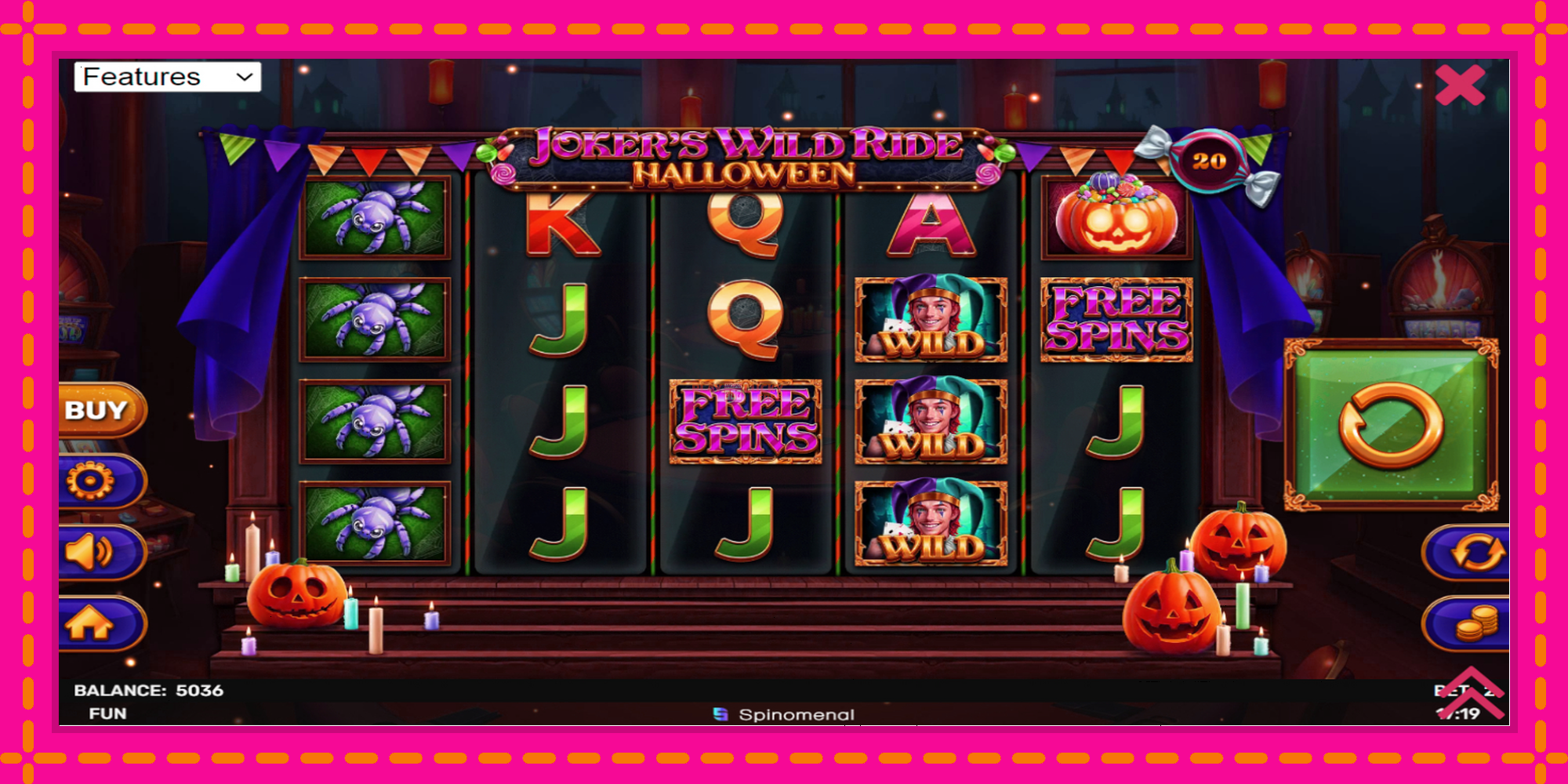 Безплатна игра в Jokers Wild Ride Halloween без регистрация, картина 2