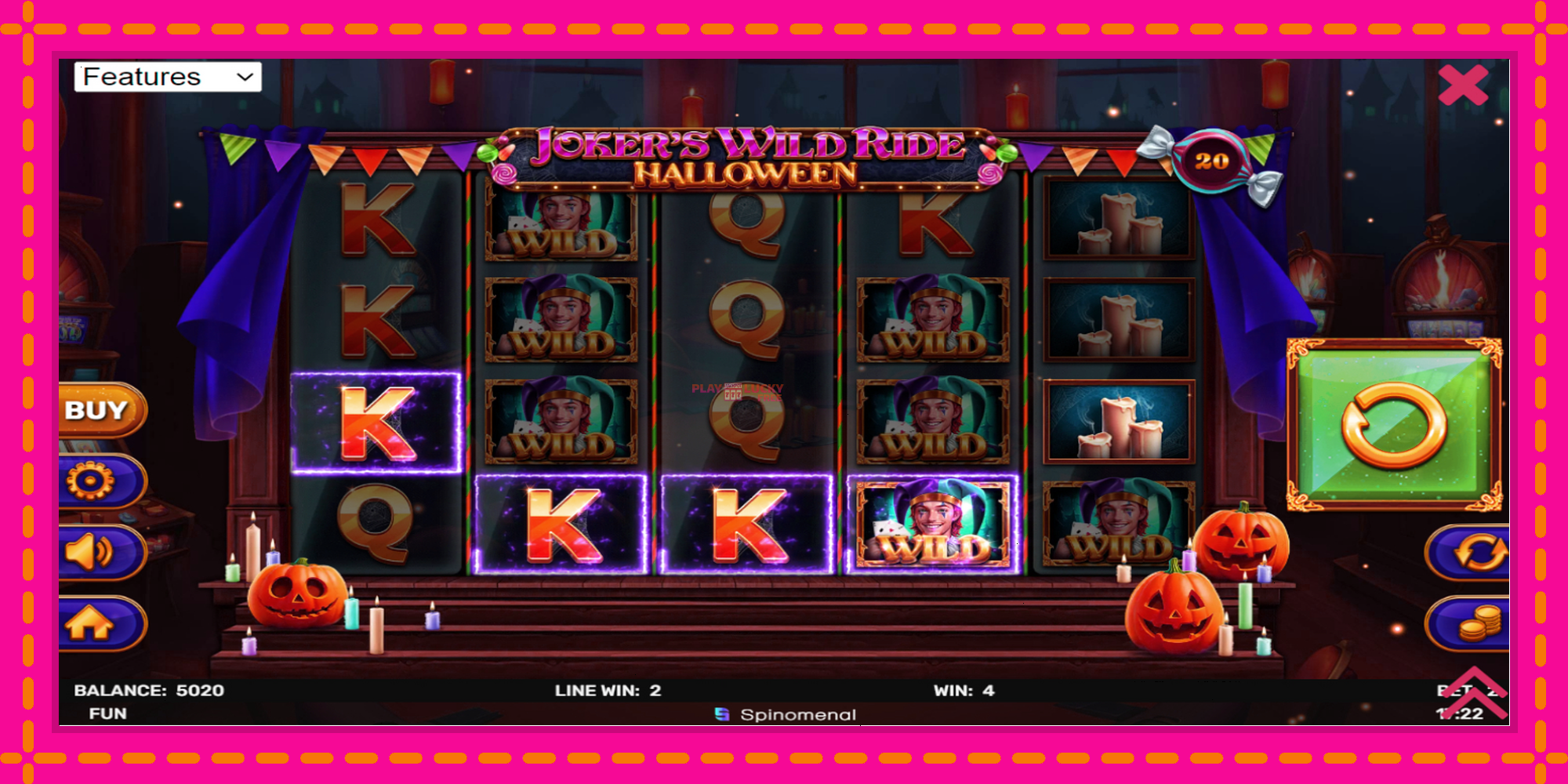 Безплатна игра в Jokers Wild Ride Halloween без регистрация, картина 4