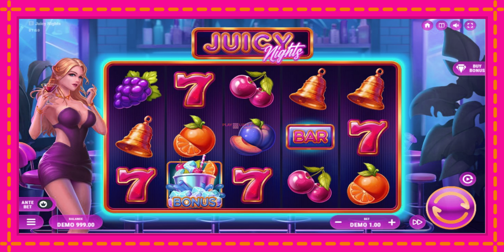 Безплатна игра в Juicy Nights без регистрация, картина 2