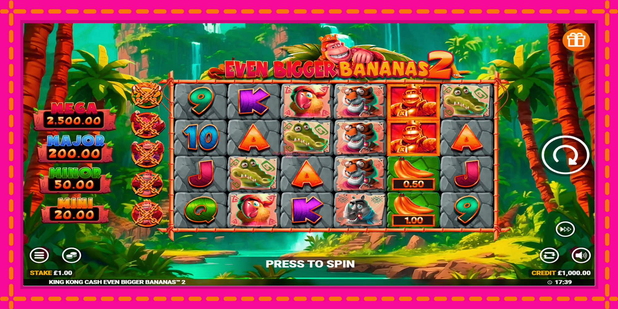 Безплатна игра в King Kong Cash Even Bigger Bananas 2 без регистрация, картина 1